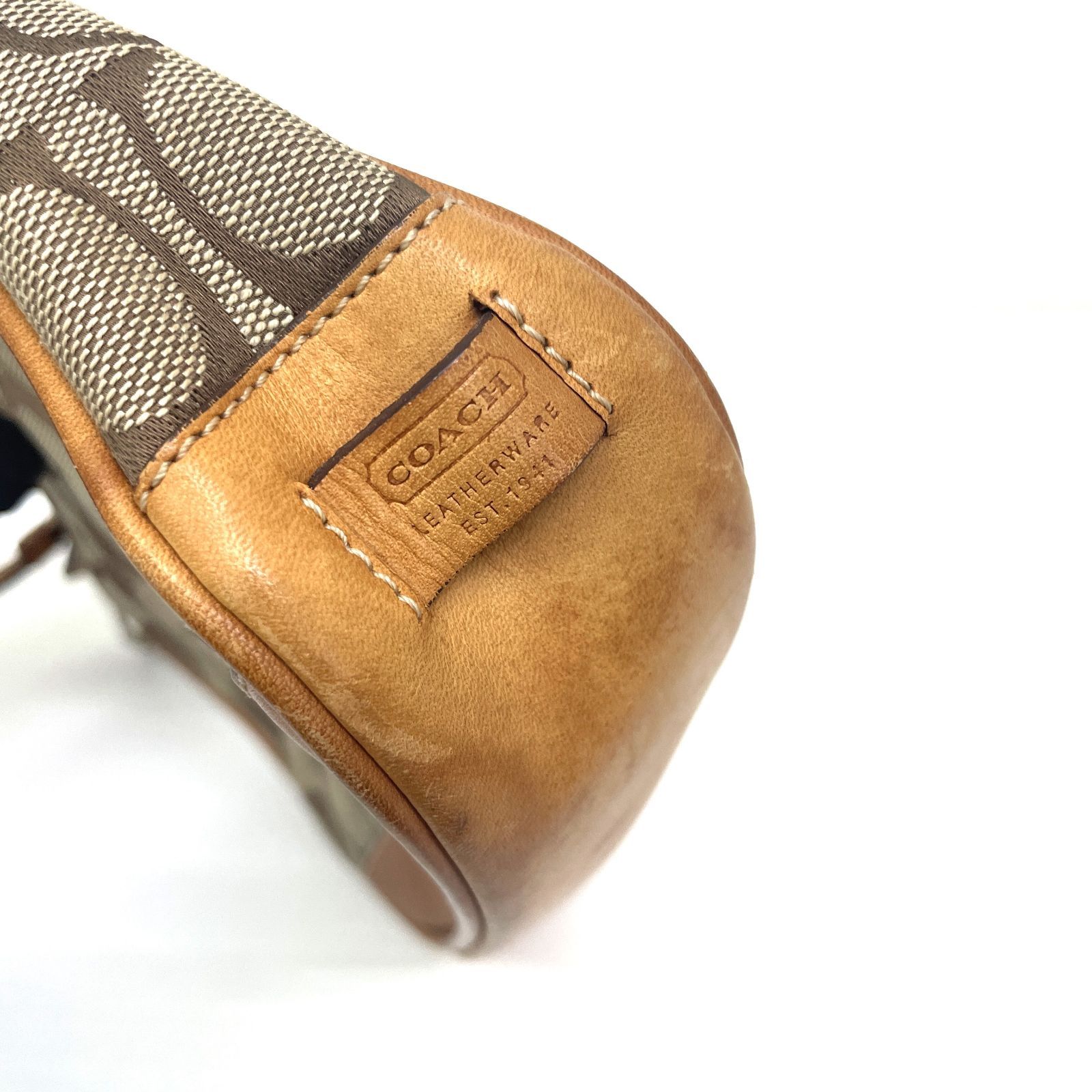 COACH/コーチ シグネチャー ハンドバッグ K32-6094 ベージュ 現状品