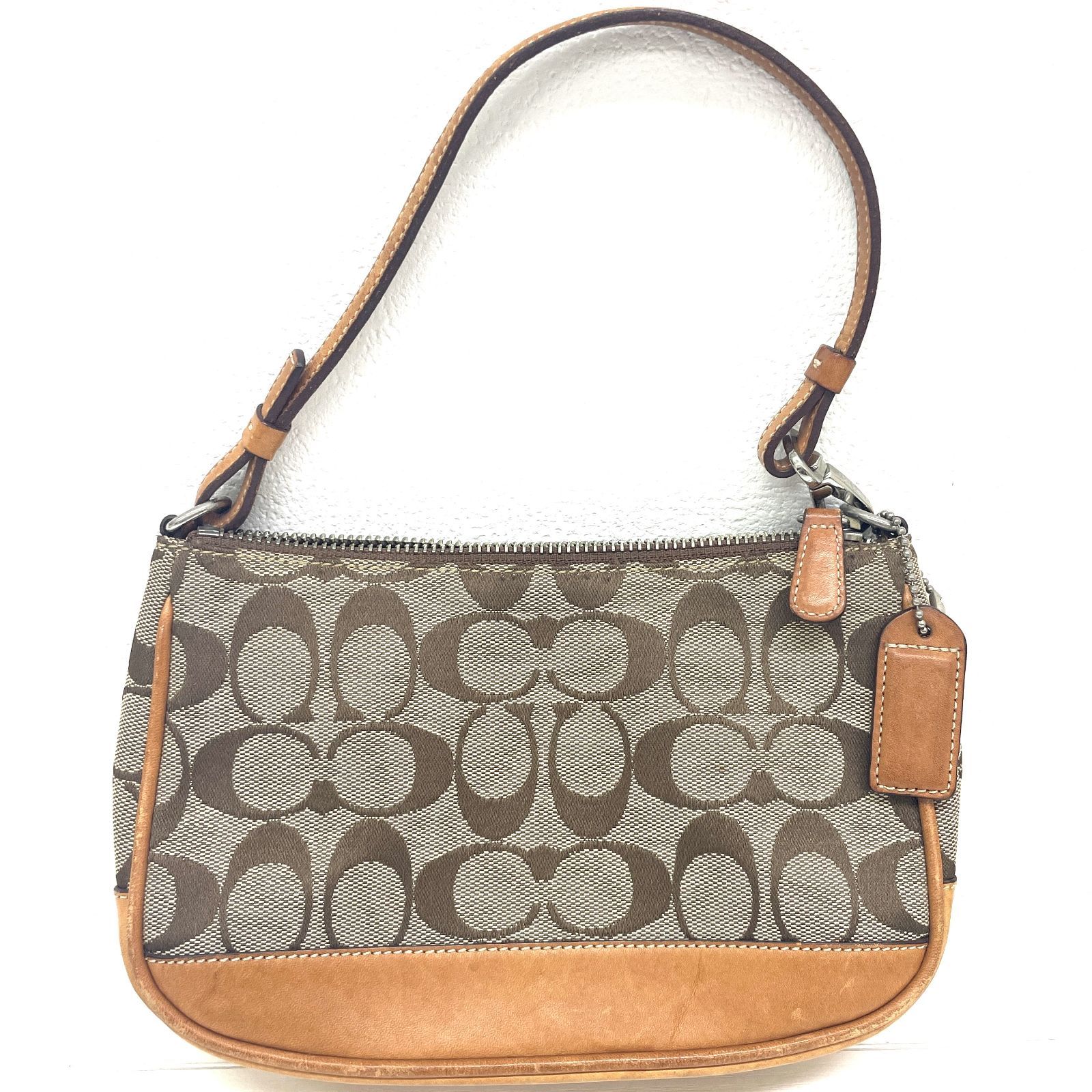 COACH/コーチ シグネチャー ハンドバッグ K32-6094 ベージュ 現状品