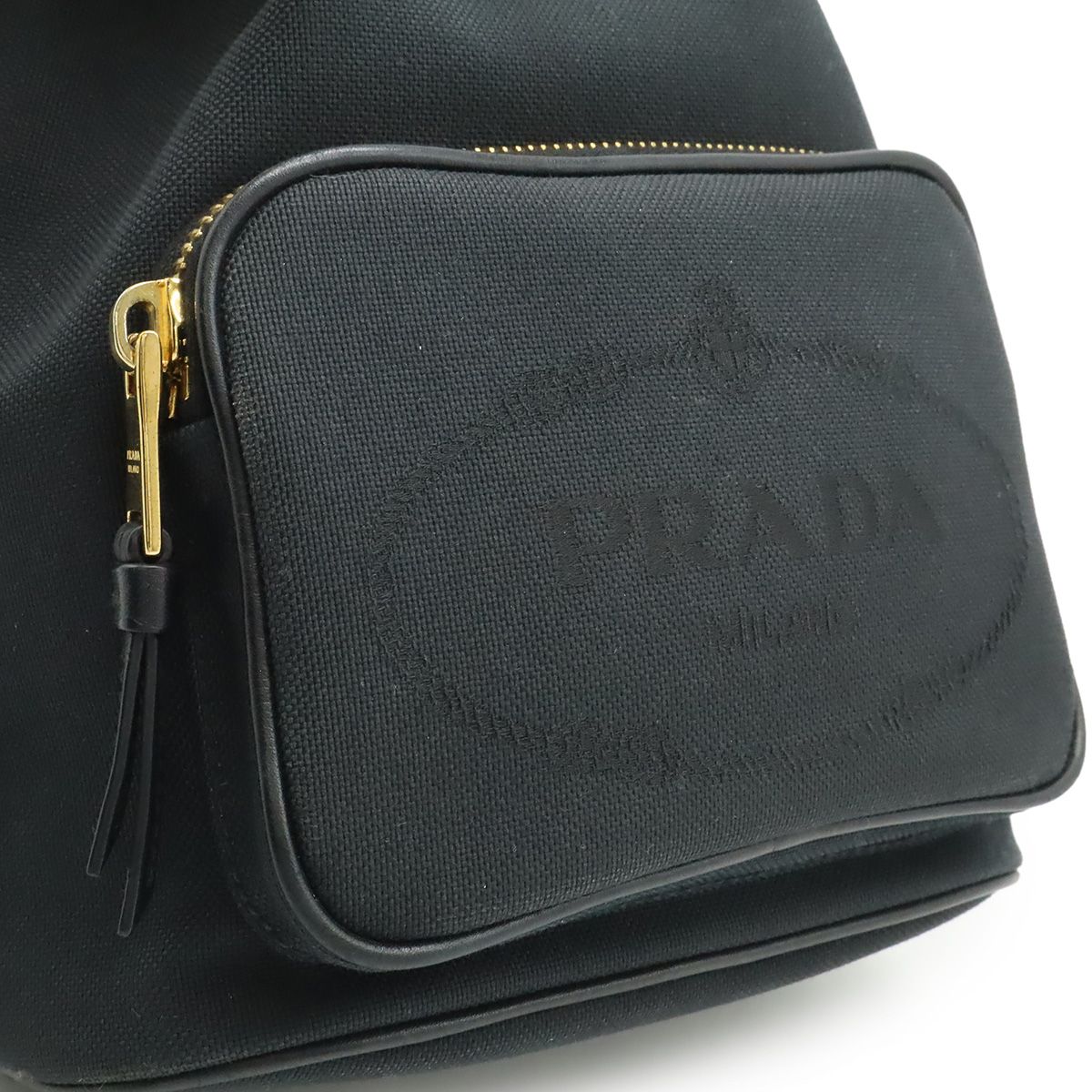 PRADA プラダ ロゴジャガード ハンドバッグ バケットバッグ 巾着 2WAY 
