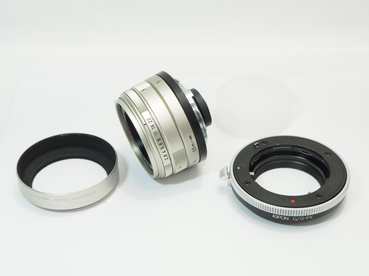 [Currently with rear guard sharpener] CONTAX G28mmF2.8 KIPON C/G-FX Contax tube with adapter CX9684