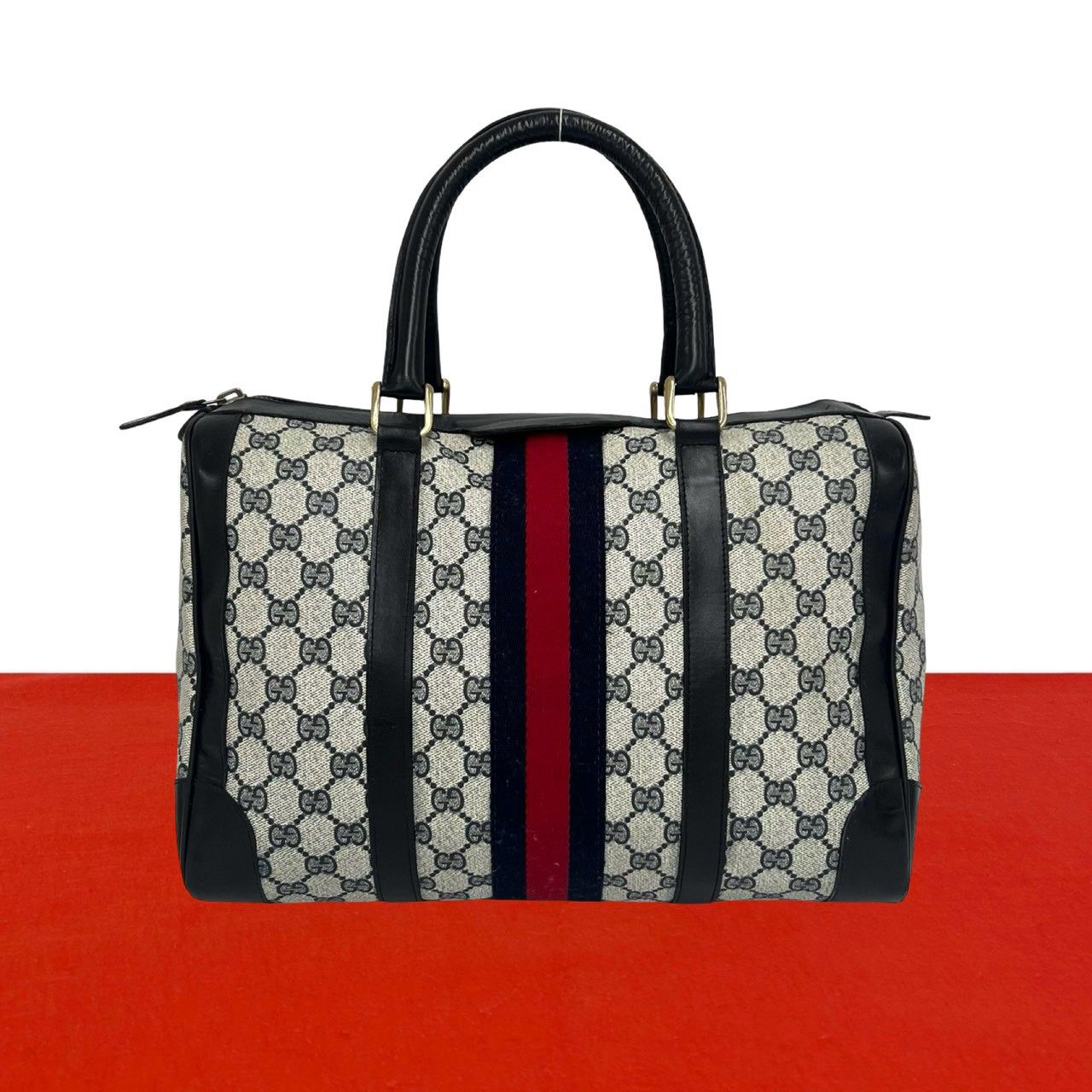GUCCI オールドグッチ ボストンバッグ GG柄 シェリーライン 大特価 極 美品 GUCCI グッチ オールドグッチ ヴィンテージ シェリーライン GG