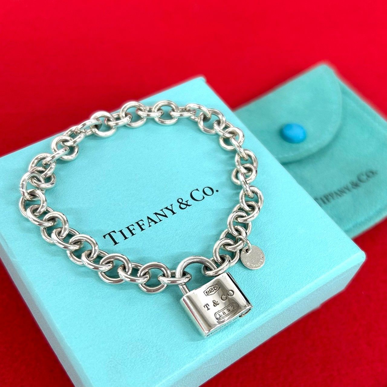 極 美品 箱 袋付き TIFFANY&Co. ティファニー カデナ ブレスレット
