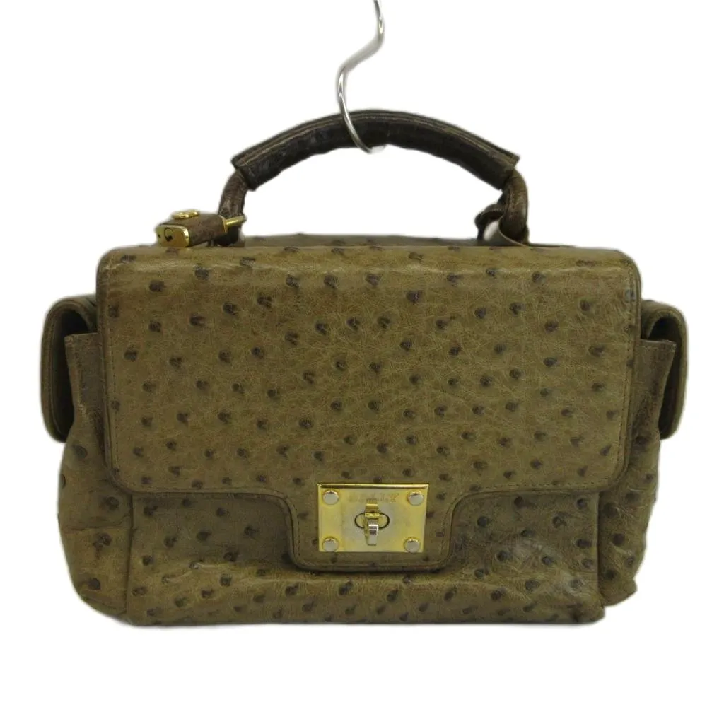 BALLY オーストリッチ ハンドバッグ バリー BALLY ハンドバッグ オーストリッチ レザー ワンハンドル