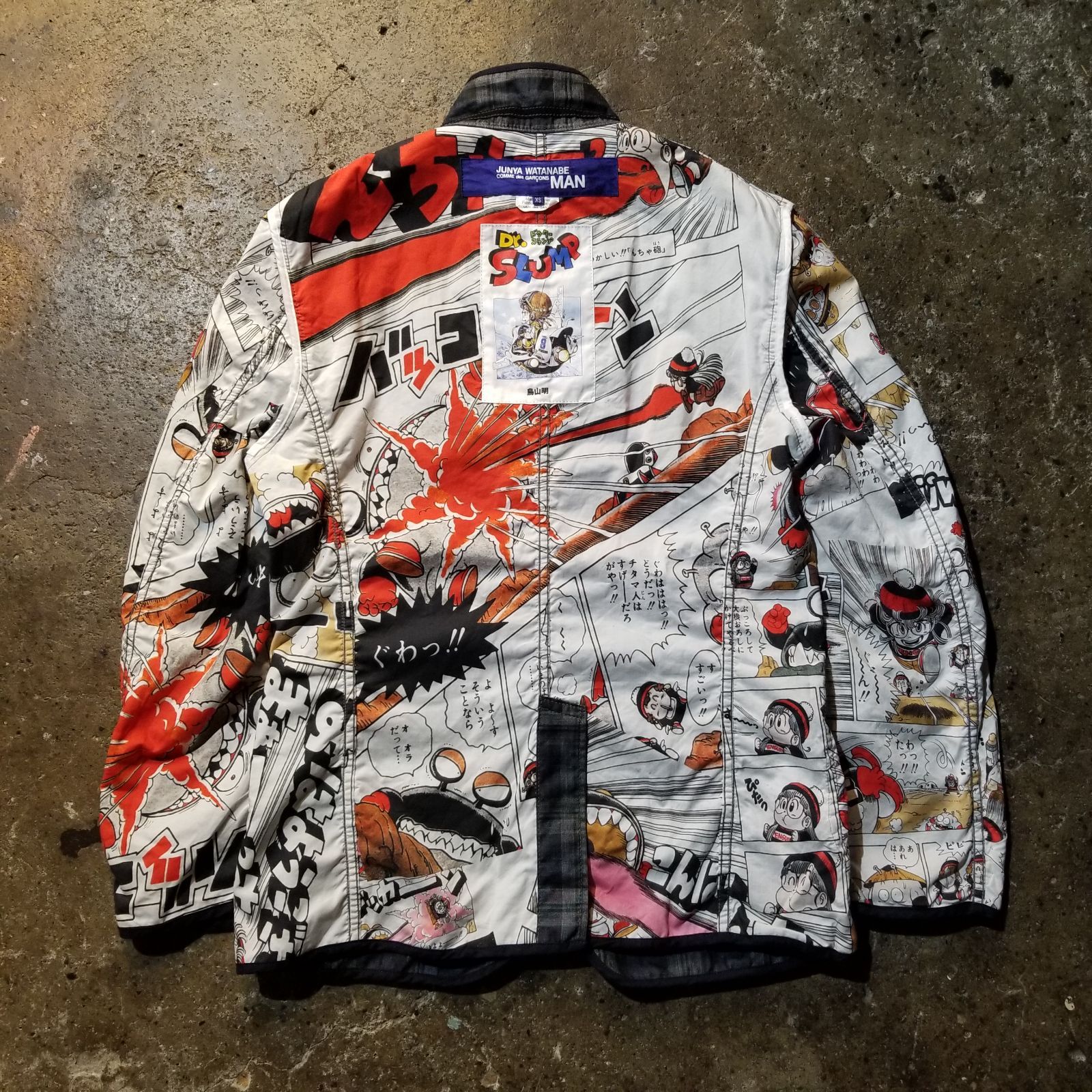 【未使用】JUNYA WATANABE MAN Dr.スランプ ジャケット JUNYA WATANABE MAN 21ss × Dr.スランプ アラレちゃん コミック柄