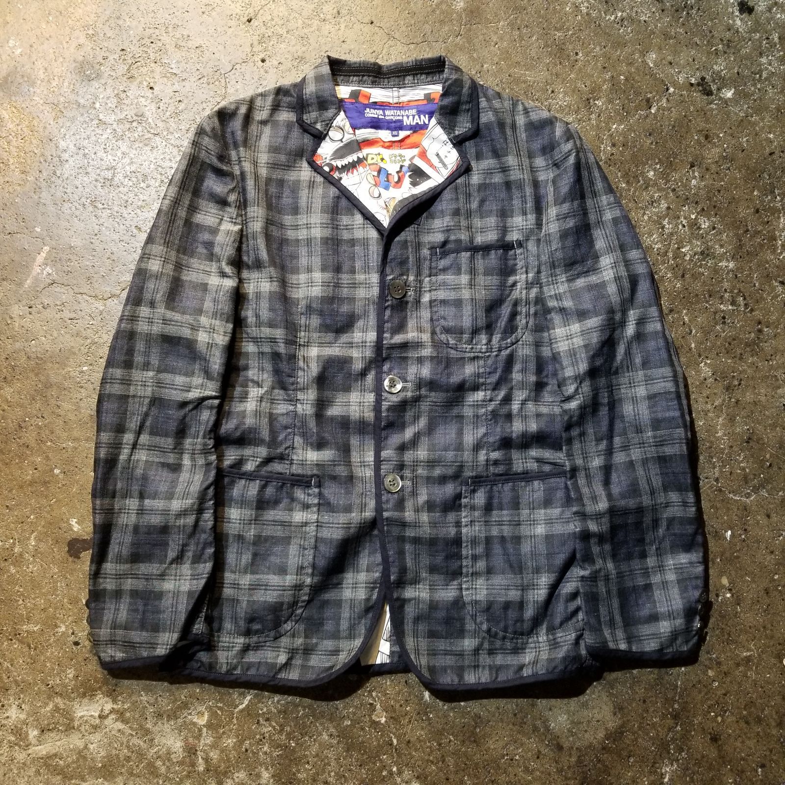 【未使用】JUNYA WATANABE MAN Dr.スランプ ジャケット JUNYA WATANABE MAN 21ss × Dr.スランプ アラレちゃん コミック柄