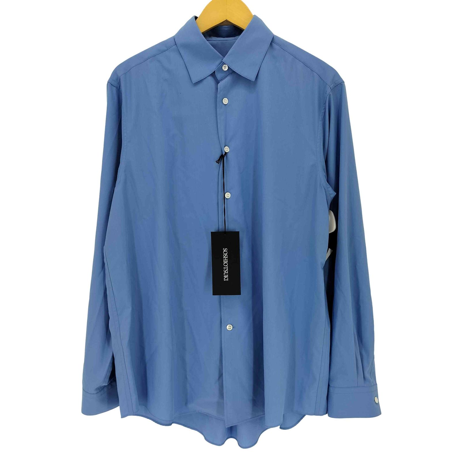 ソウシオオツキ SOSHIOTSUKI 26AW RAYON OVERSIZED SHIRT SAXE レーヨン 長袖シャツ メンズ JPN：46