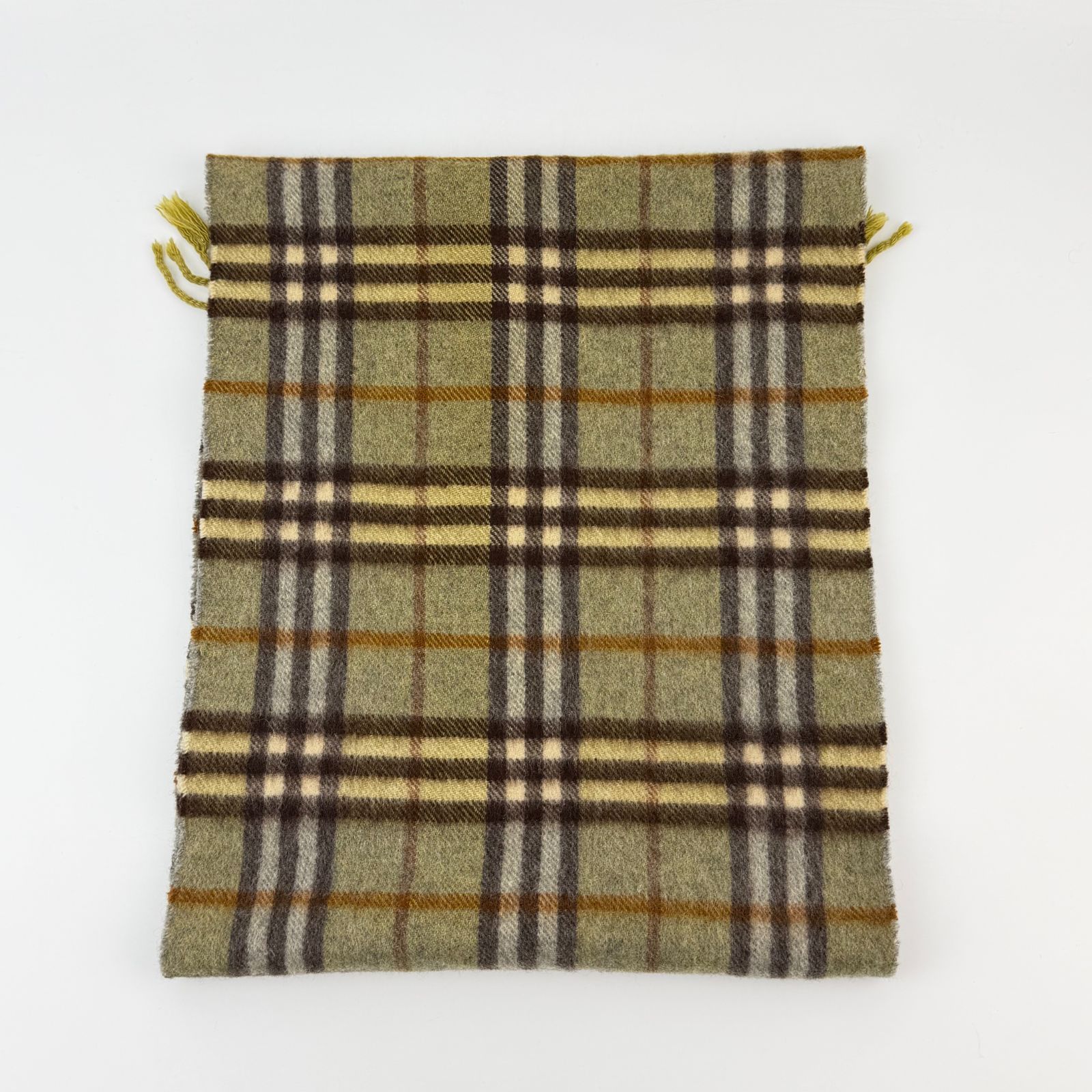 Burberry バーバリー　ノバチェック　フリンジ　マフラー　カシミヤ100% 中古】BURBERRY バーバリー ノバチェック フリンジ マフラー カシミヤ