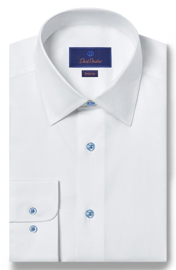 デイビッドドナヒュー メンズ トップス シャツ レギュラーフィット コットン Davidonahue Regular Fit Cotton Dresshirt White ホワイト 35,620円