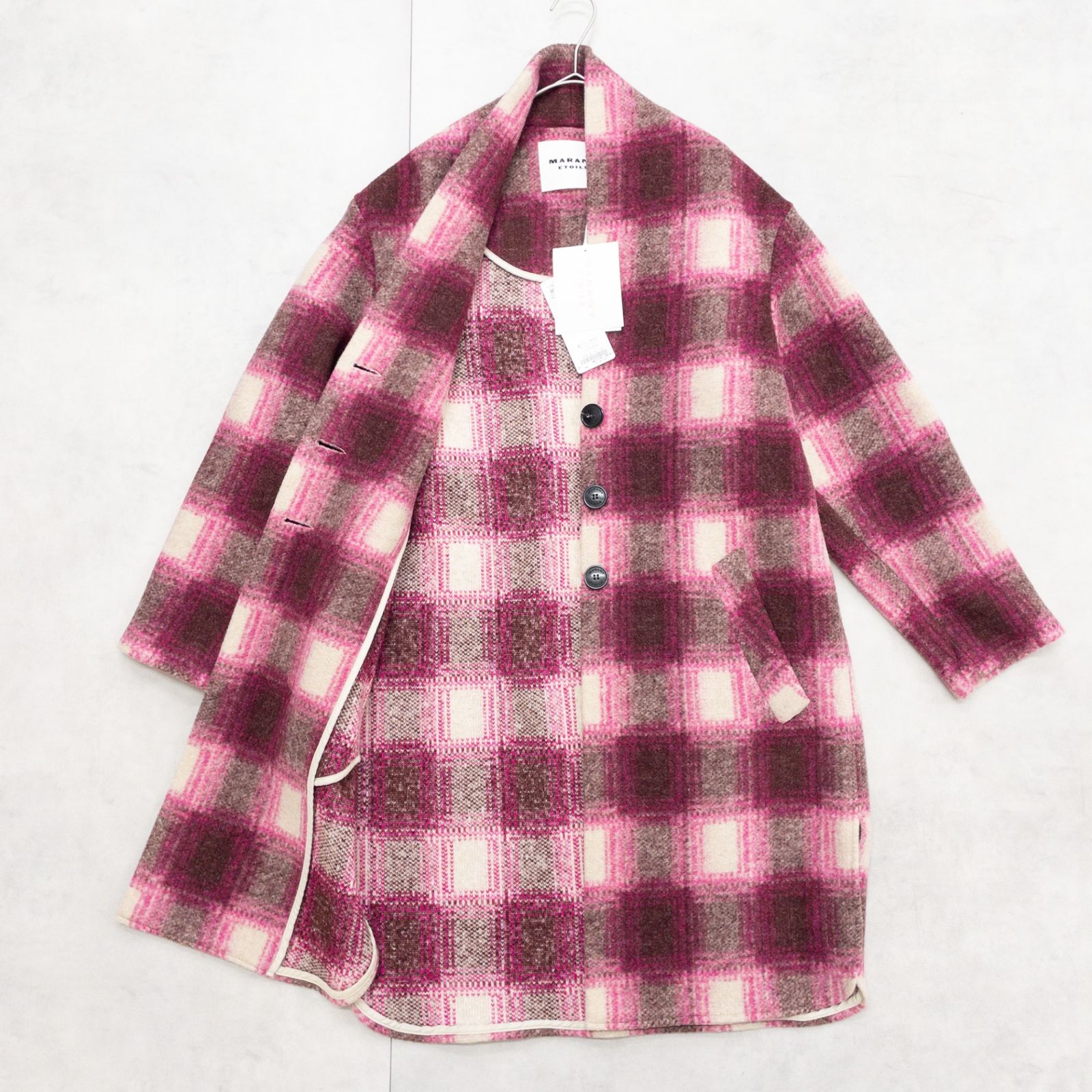 ISABEL MARANT ETOILE チェック柄コート 美品 新品同様】ISABEL MARANT ETOILE イザベルマラン エトワール ロング