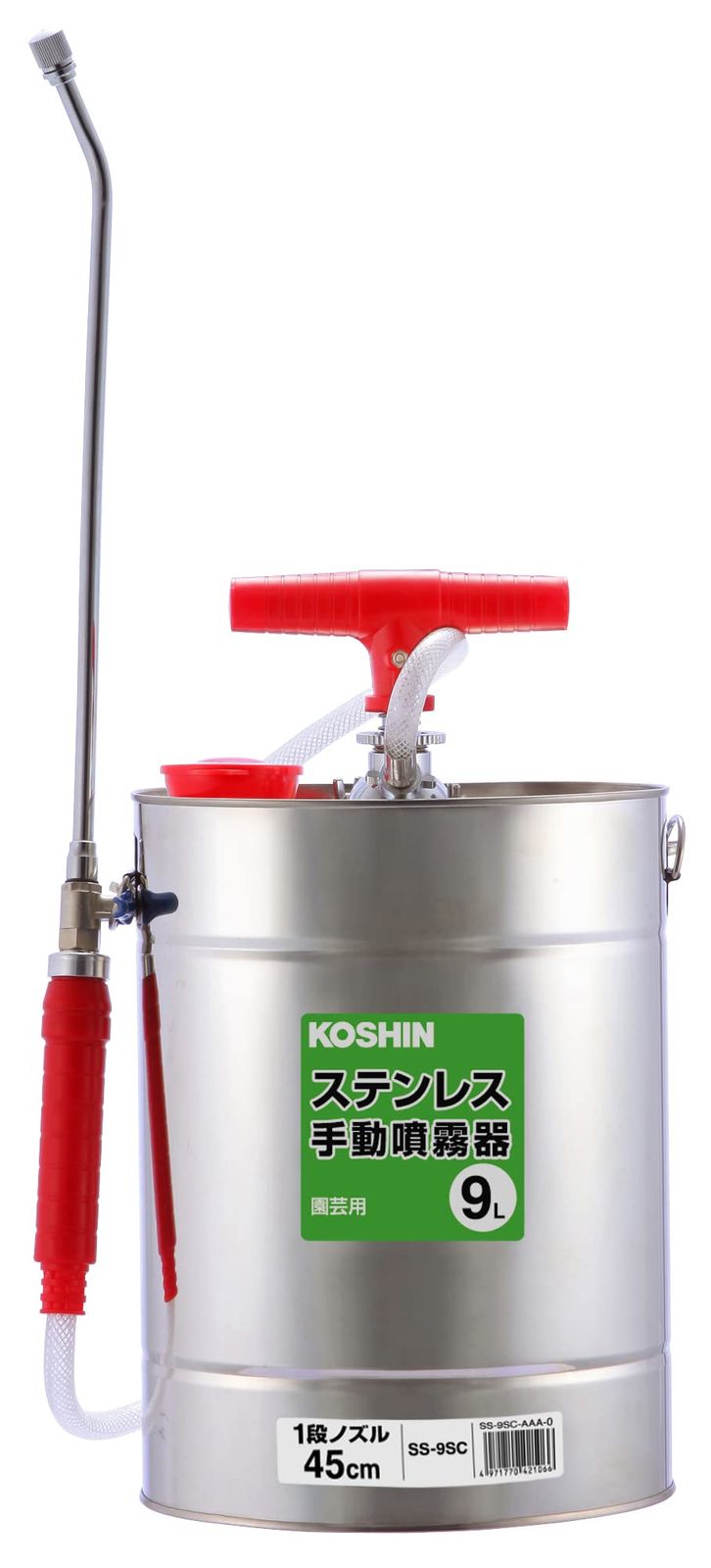 工進(KOSHIN) 手動式 噴霧器 SS-9SC 除草 消毒 小型 軽量 9L 肩掛け式 0