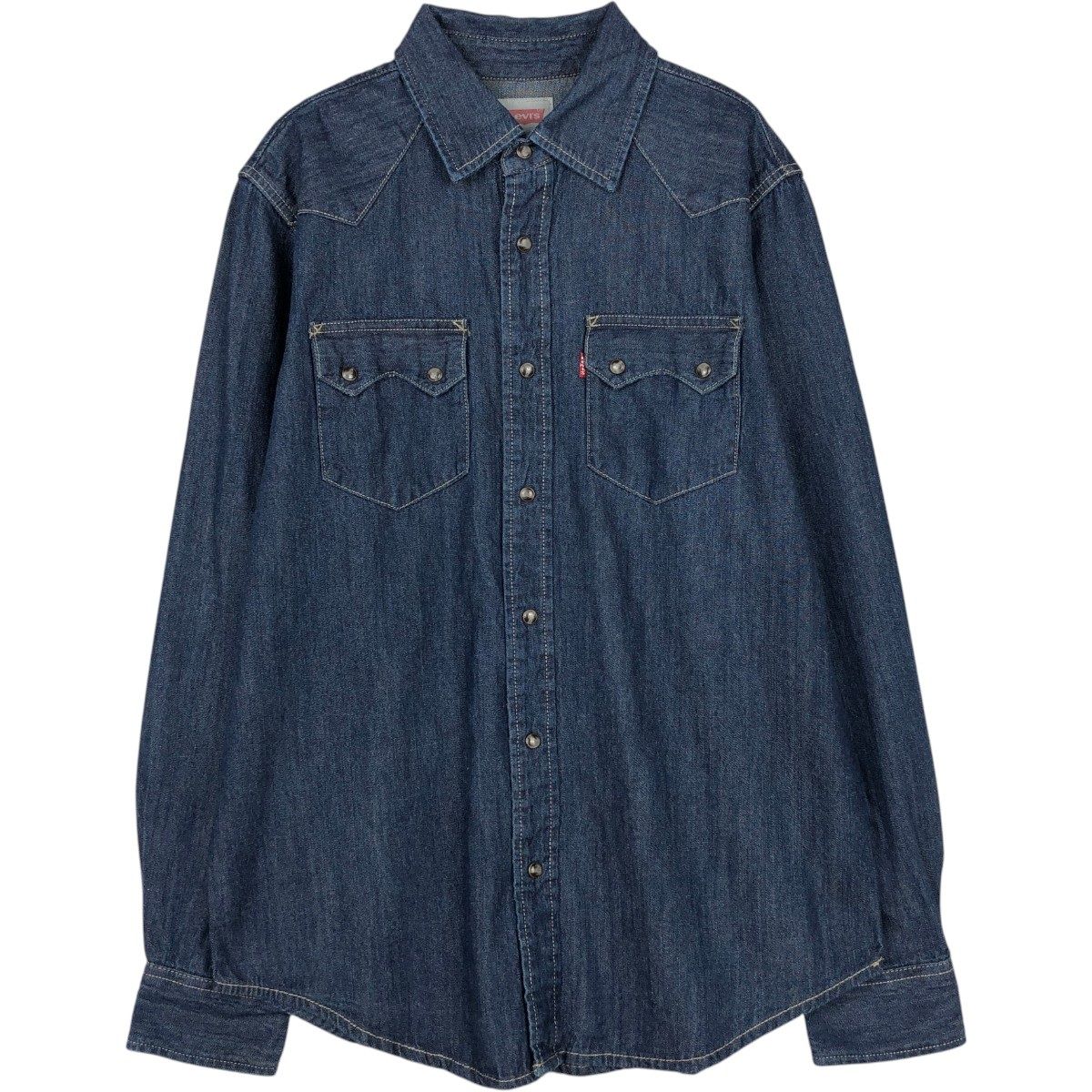 古着 リーバイス Levi's 長袖 デニムウエスタンシャツ メンズM相当/eaa666271 7,379円