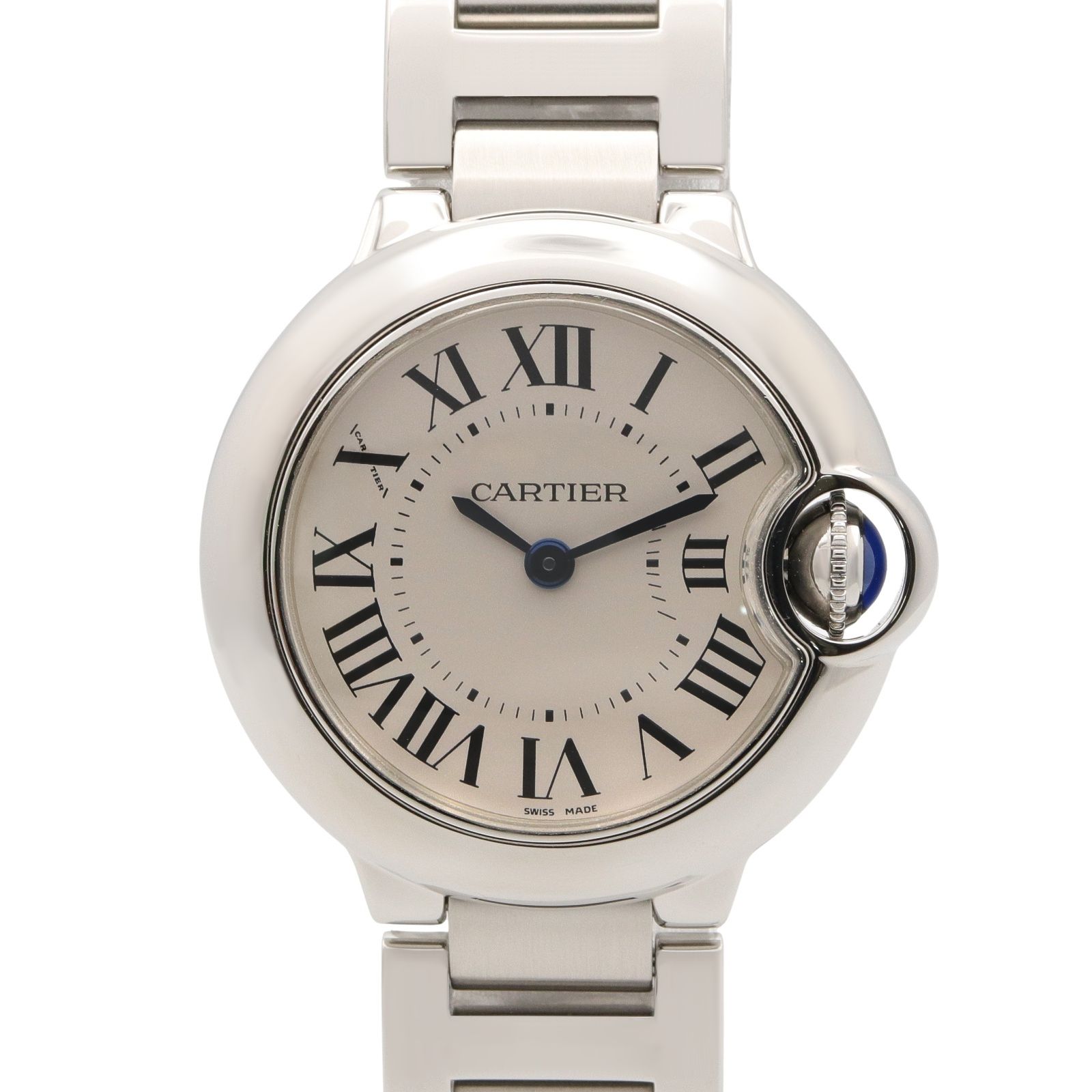 カルティエ CARTIER 腕時計 バロンブルー SM W69010Z4 シルバー ステンレススチール バロンブルー SM レディース Used A 238,860円