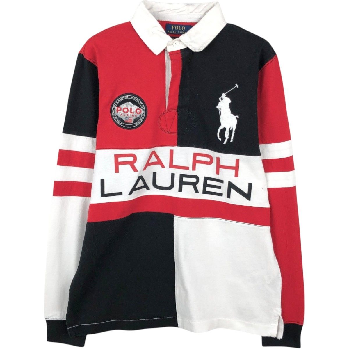 古着 ラルフローレン Ralph Lauren POLO RALPH LAUREN CUSTOM SLIM FIT ビッグポニー 長袖 ラガーシャツ メンズM相当/eaa668885