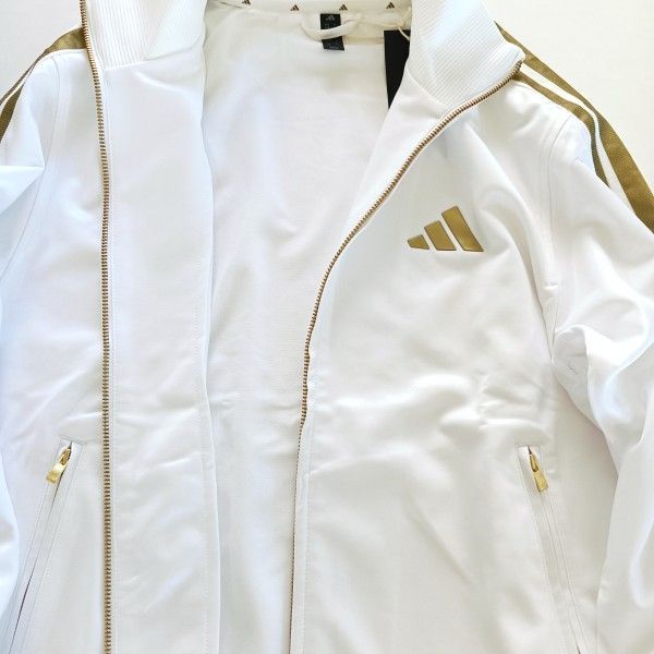 新品 アディダス コーティング ジャージ 上下セット メンズ レザー調