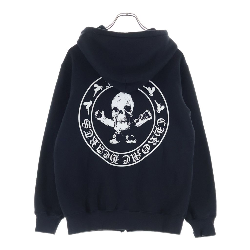 CHROME HEARTS (クロムハーツ) SWTSHRT HD ZIP FOTI フォティ バックサークルプリント裏地サーマルジップアップフーディーパーカー ブラック 115,500円