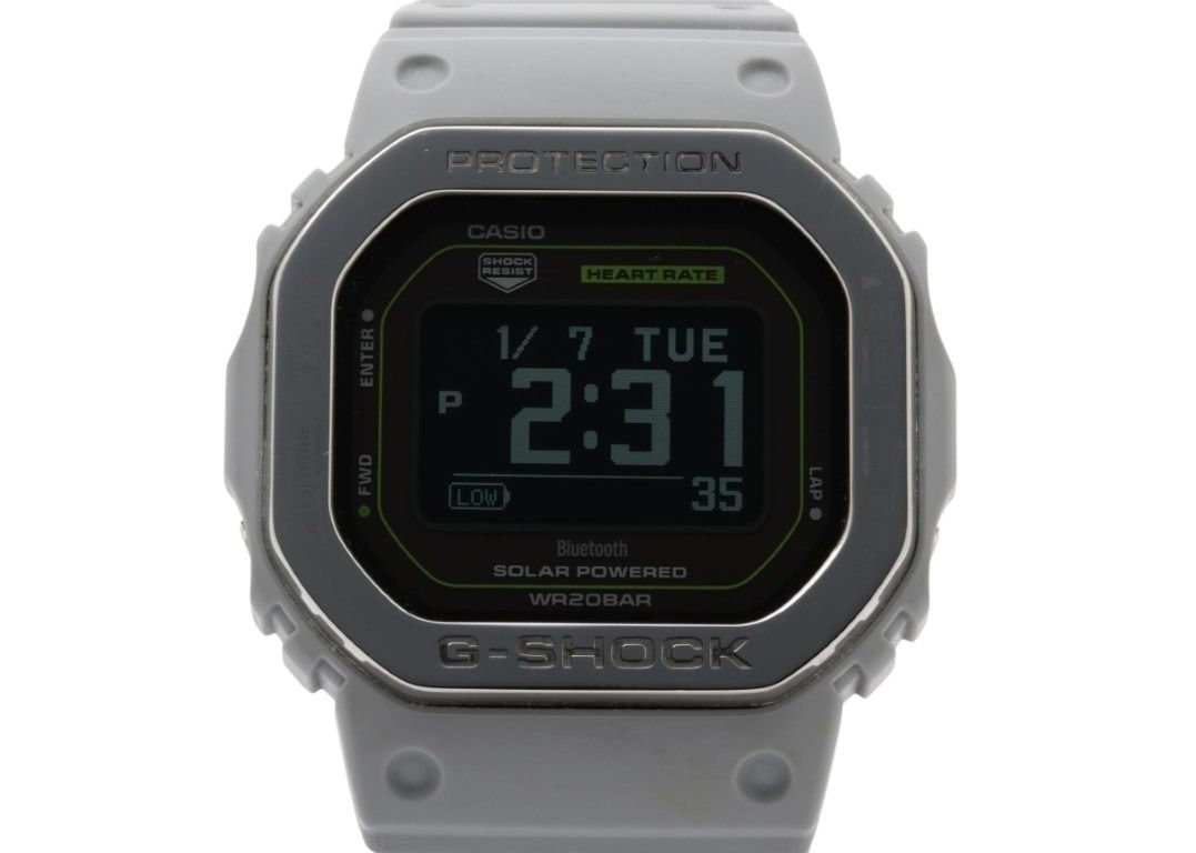 카시오 카시오 시계 G-SHOCK G-SQUAD 5600 시리즈 DW-H5600MB-8A9JR 블랙 그레이 레진/스테인리스 스틸 레진 밴드 남성용 디지털 뷰티