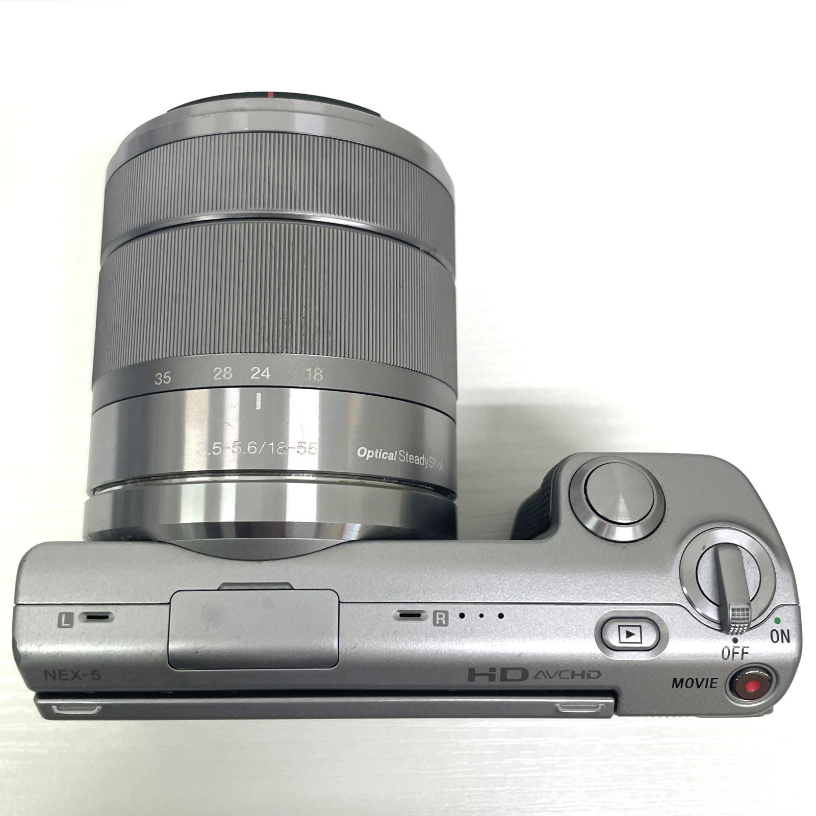 【美品】ソニー　NEX-5　シルバー　デジタルミラーレスカメラ SONY/ソニー α NEX-5 シルバー ミラーレス一眼カメラ E 3.5-5.6/18-55