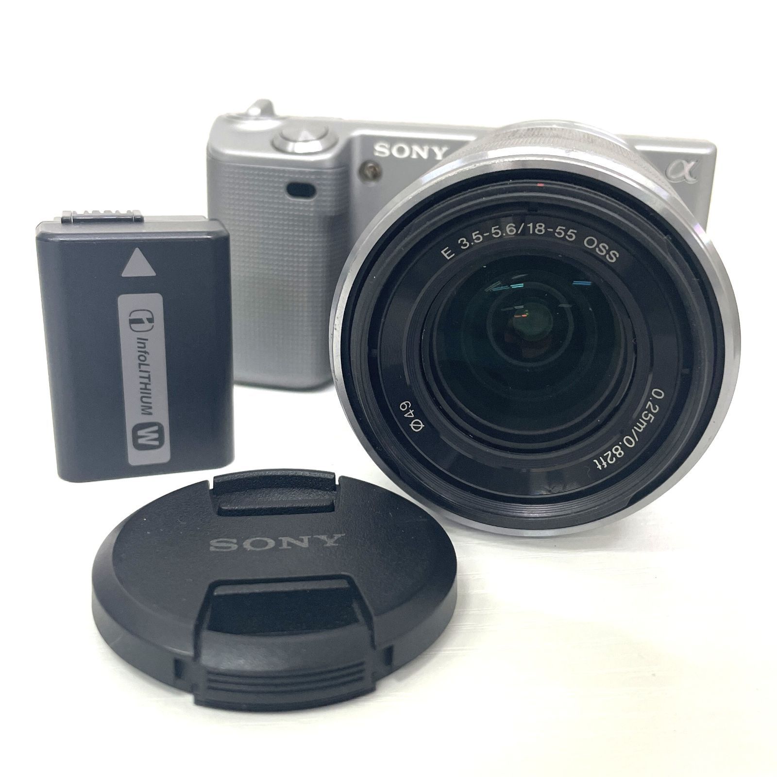 SONY/ソニー α NEX-5 シルバー ミラーレス一眼カメラ E 3.5-5.6/18-55