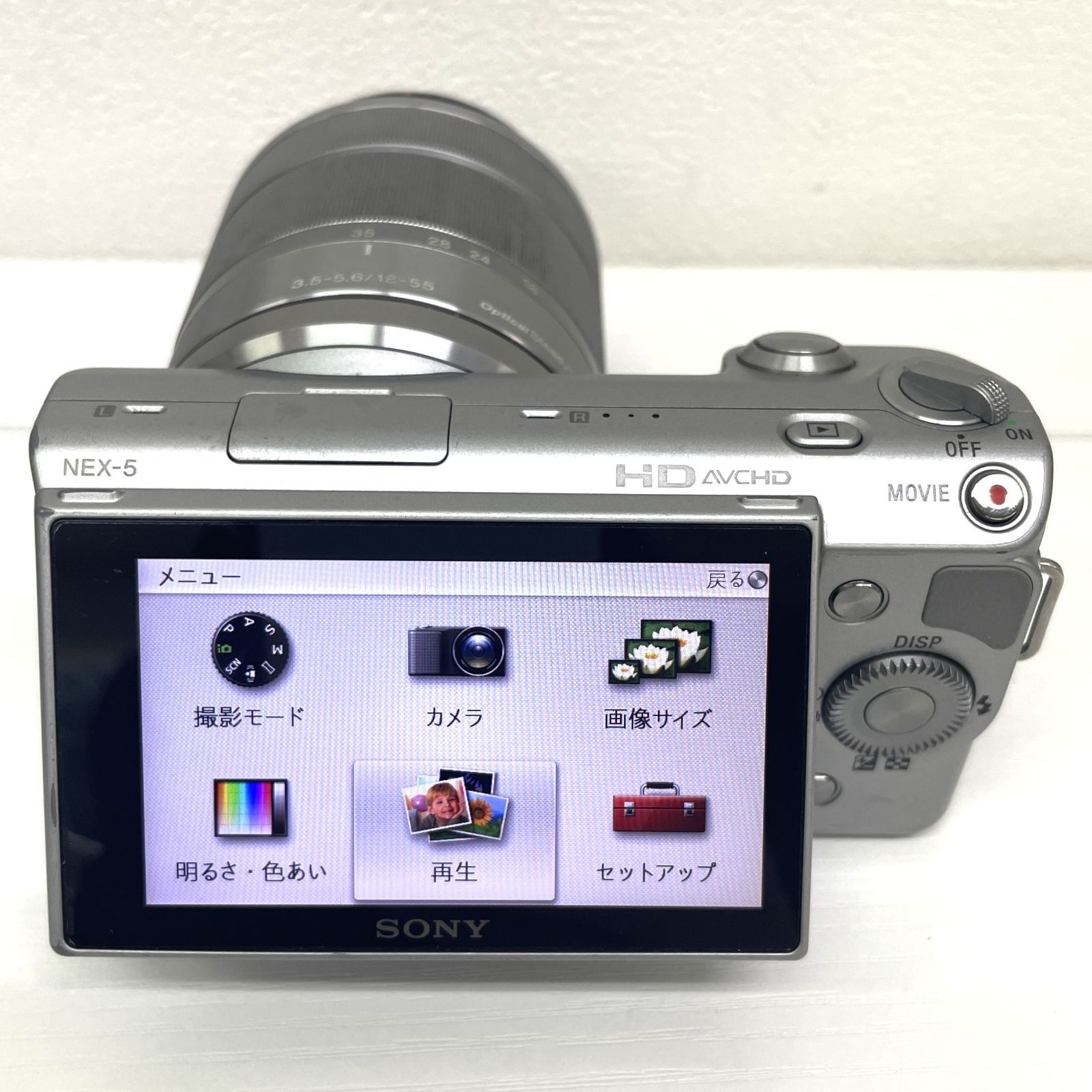 SONY/ソニー α NEX-5 シルバー ミラーレス一眼カメラ E 3.5-5.6/18-55