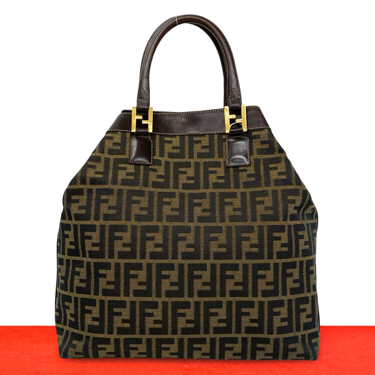 極 美品 FENDI フェンディ ヴィンテージ ズッカ FF 柄 キャンバス 