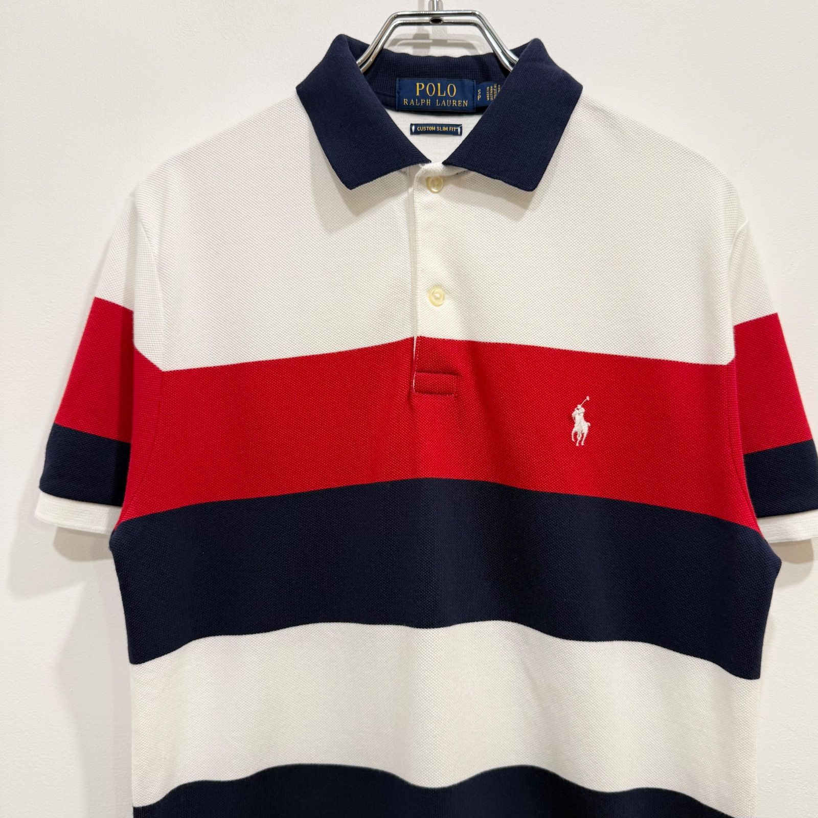 POLO RALPH LAUREN ポロ 半袖ニット ボーダー レッド ネイビー POLO RALPH LAUREN ポロラルフローレン 半袖 ポロシャツ マルチ
