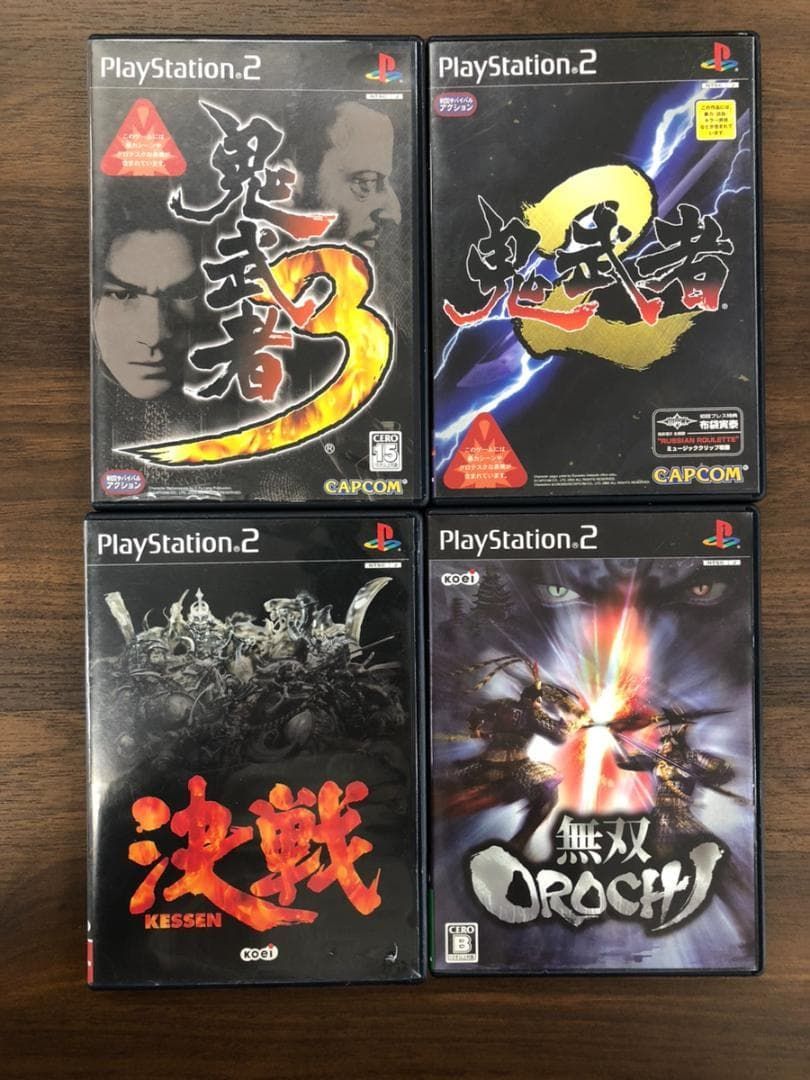 PS2】鬼武者3・ファンタビジョン・決戦（箱傷、凹み）・無双OROCHI