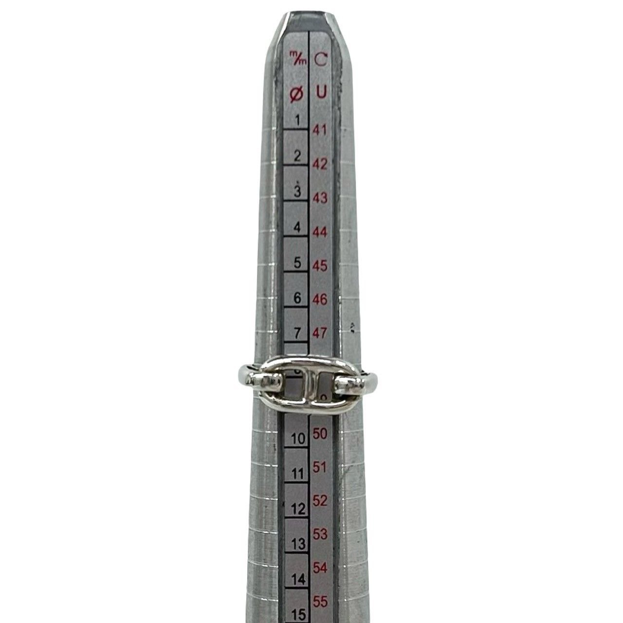極 美品 箱付 HERMES エルメス シェーヌダンクル リング シルバー925