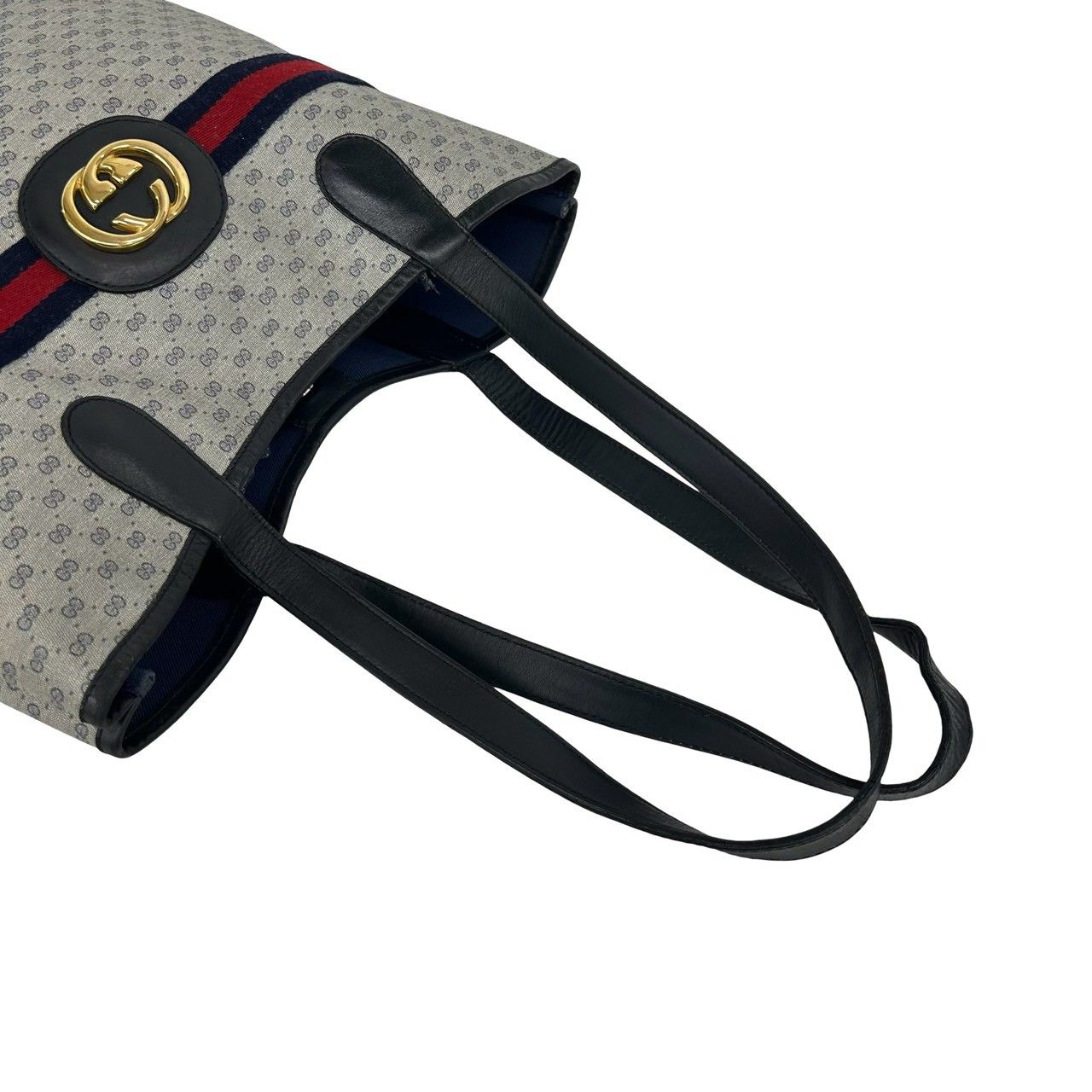 極 美品 GUCCI グッチ オールドグッチ シェリーライン マイクロGG ロゴ