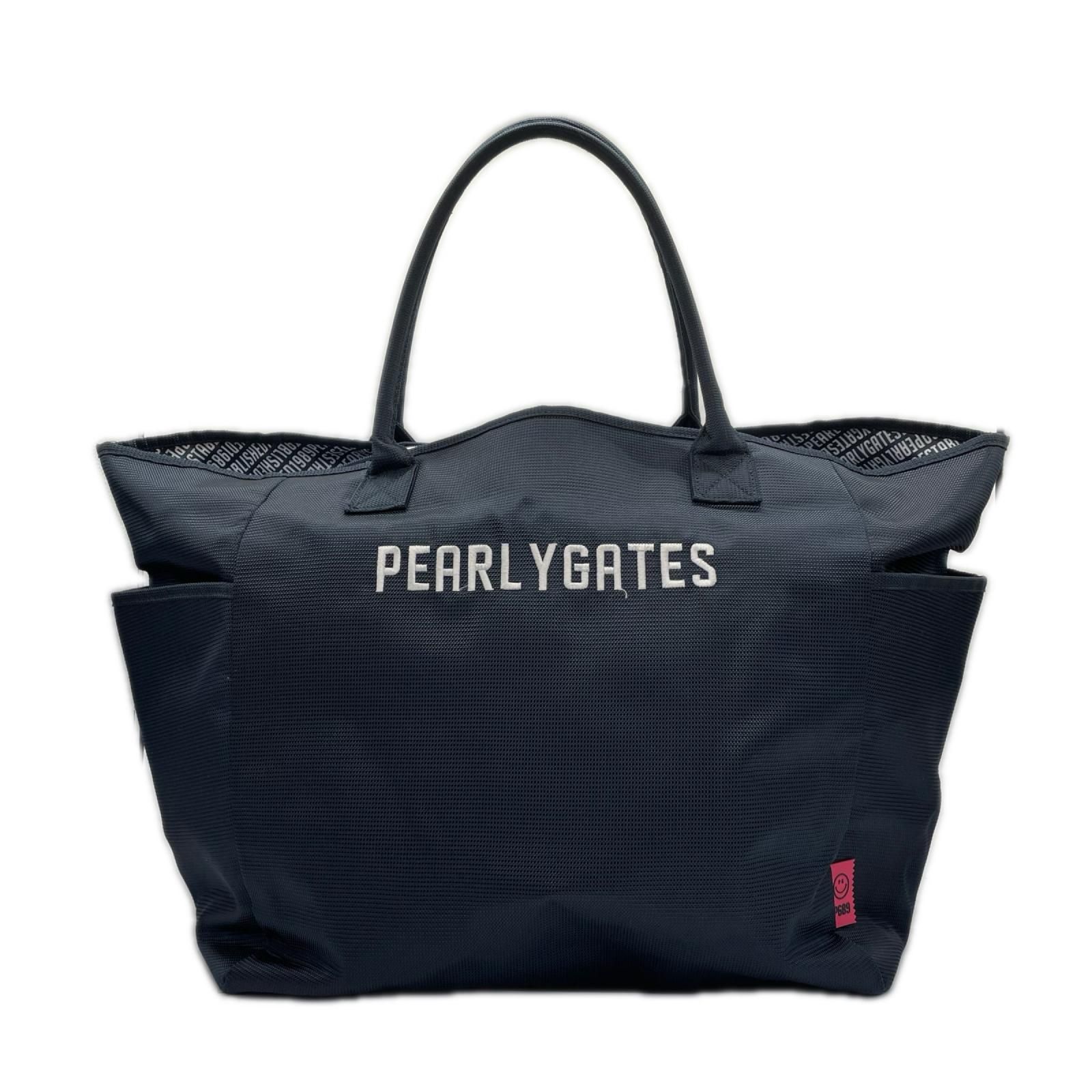 PEARLY GATES ボストンバッグ 大容量 ネイビー.中古 中古 パーリーゲイツ PEARLY GATES トート型ボストンバッグ ネイビー