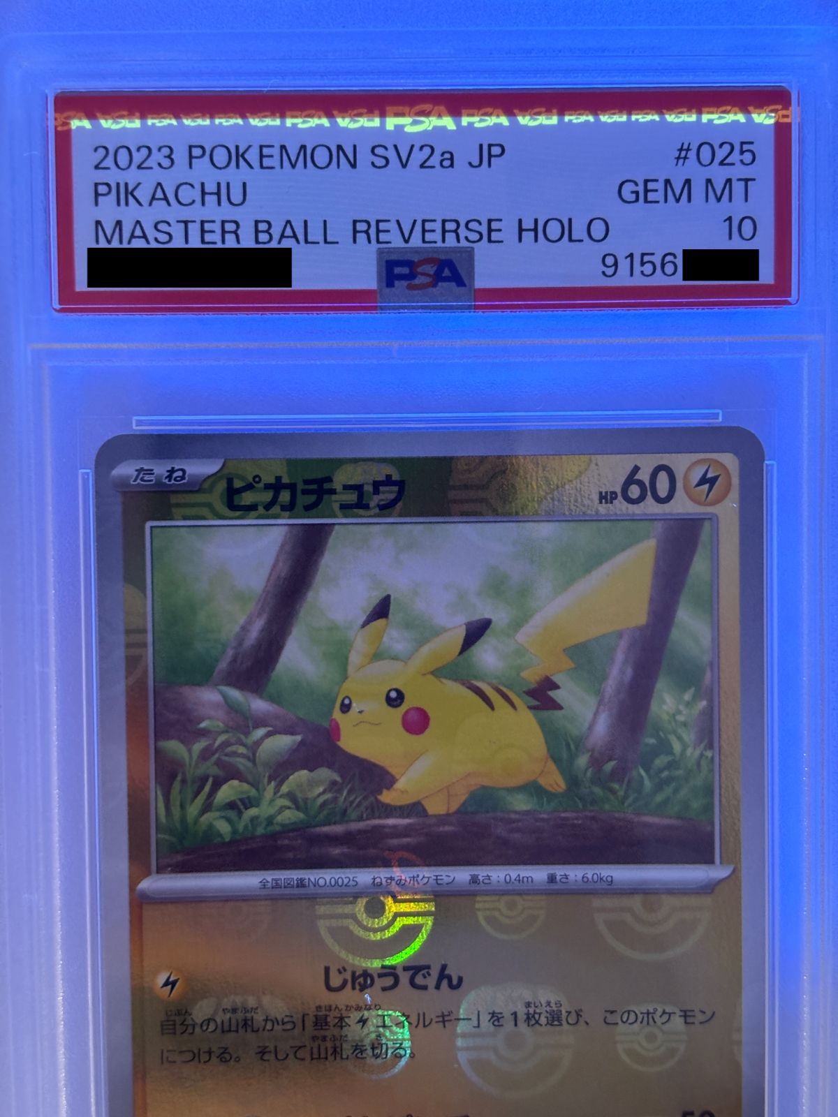 PSA10】ピカチュウ マスターボールミラー SV2a 025/165 ポケモンカード