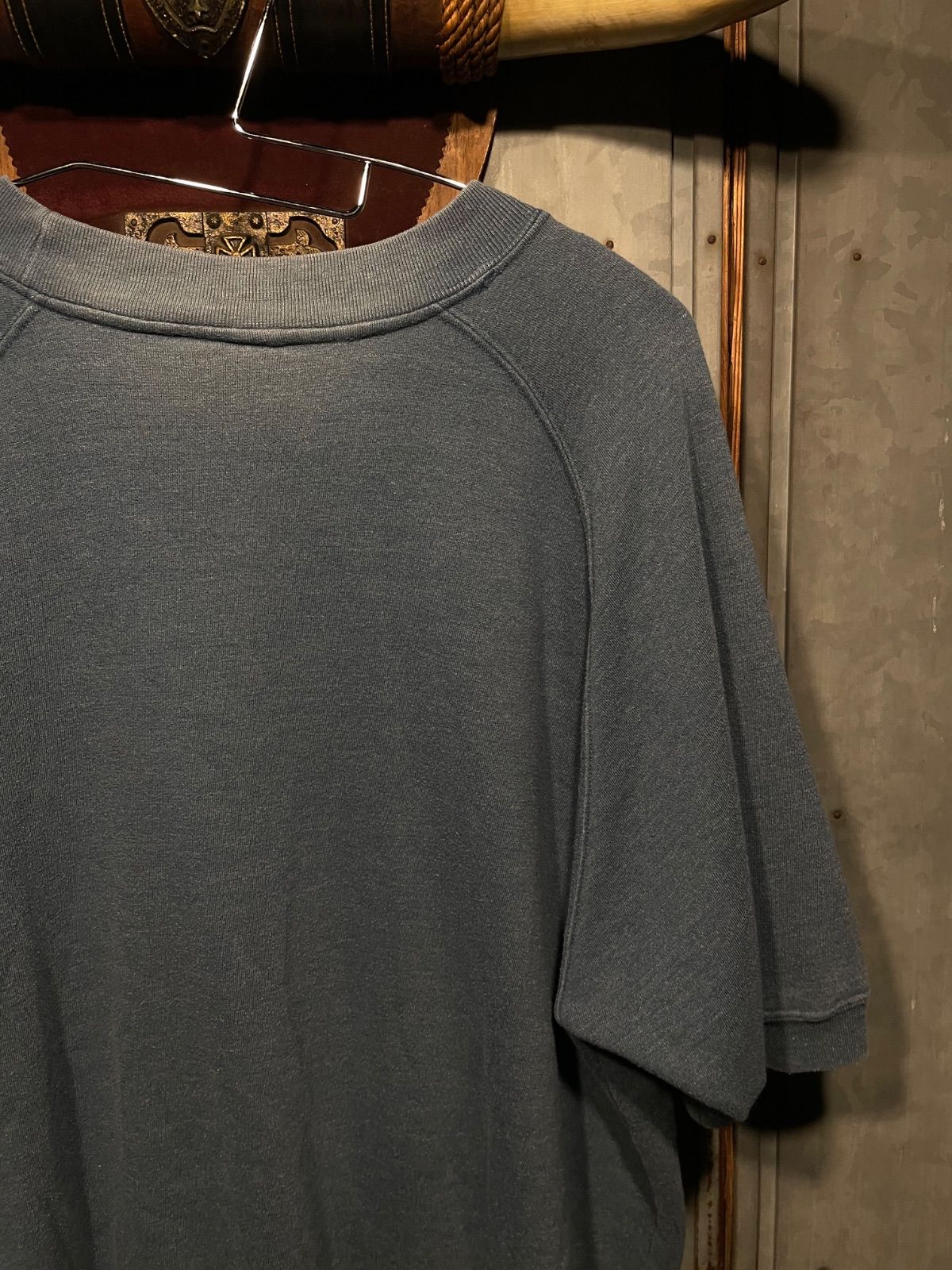 Champion 90年代 半袖ラグランスウェット(グレー・L・USA製) 12