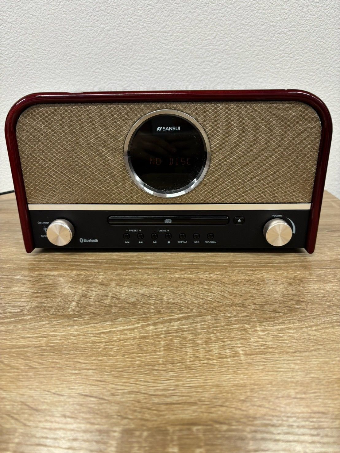 SANSUI SMS-800BT Bluetooth対応CDプレーヤー レトロ レトロ調