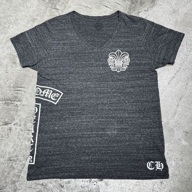CHROME HEARTS V NECK BS FLEUR S/S TEE SIZE-XL クロムハーツ Vネック BSフレア 半袖Tシャツ 心斎橋店