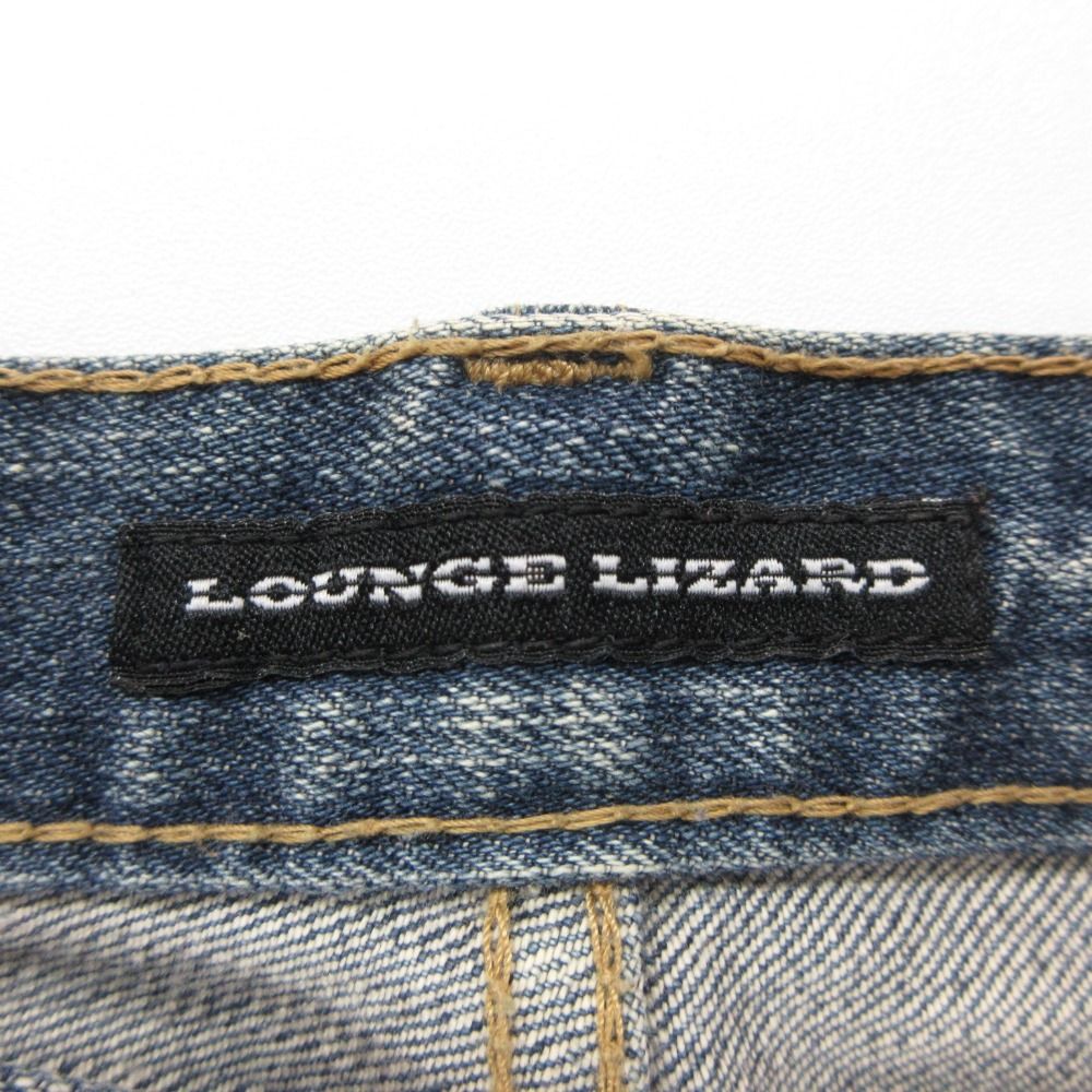 LOUNGE LIZARD ラウンジリザード デニムパンツ ダメージ加工 スリム
