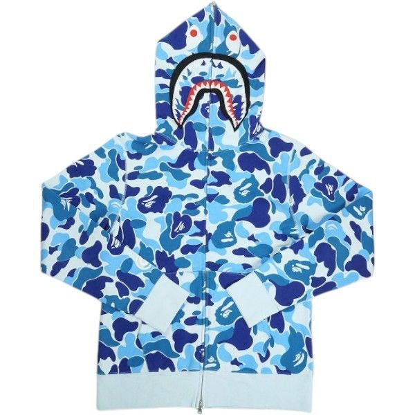 Size【S】 A BATHING APE ア ベイシング エイプ 2ND ABC CAMO SHARK FULL ZIP HOODIE BLUE シャークパーカー 青 【中古品-非常に良い】 30016580