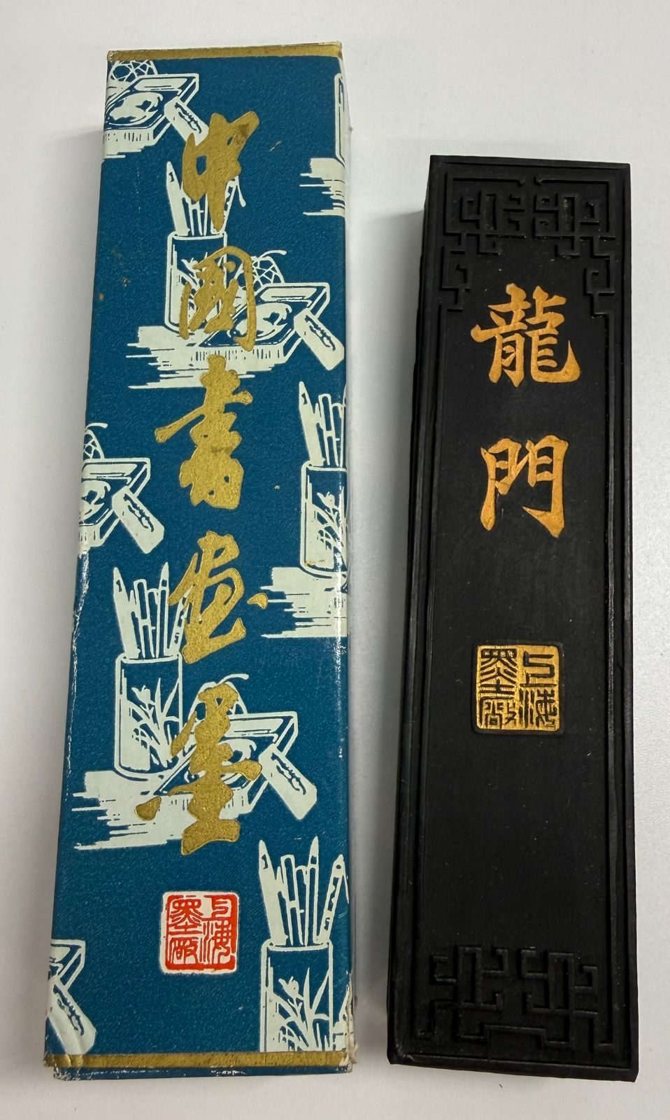 箱付き】書道用墨 龍門 古墨 書道具 墨 中国墨 筆墨 コレクション “019