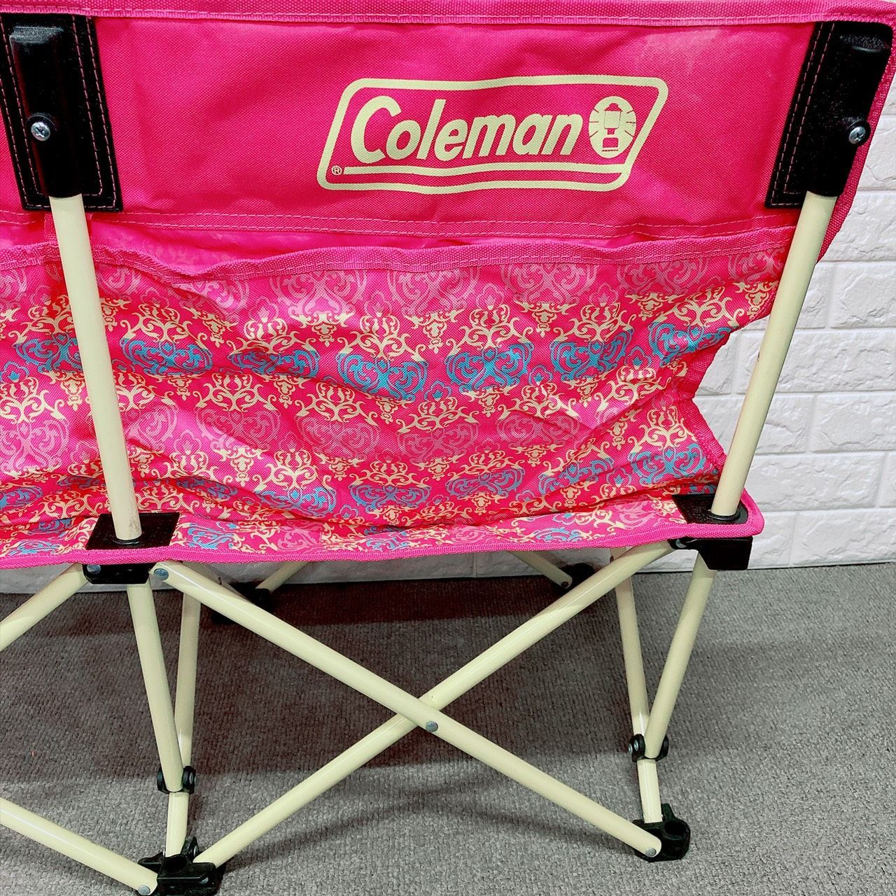 Coleman ファンチェアダブル 2000022003 フォリッジピンク 背面