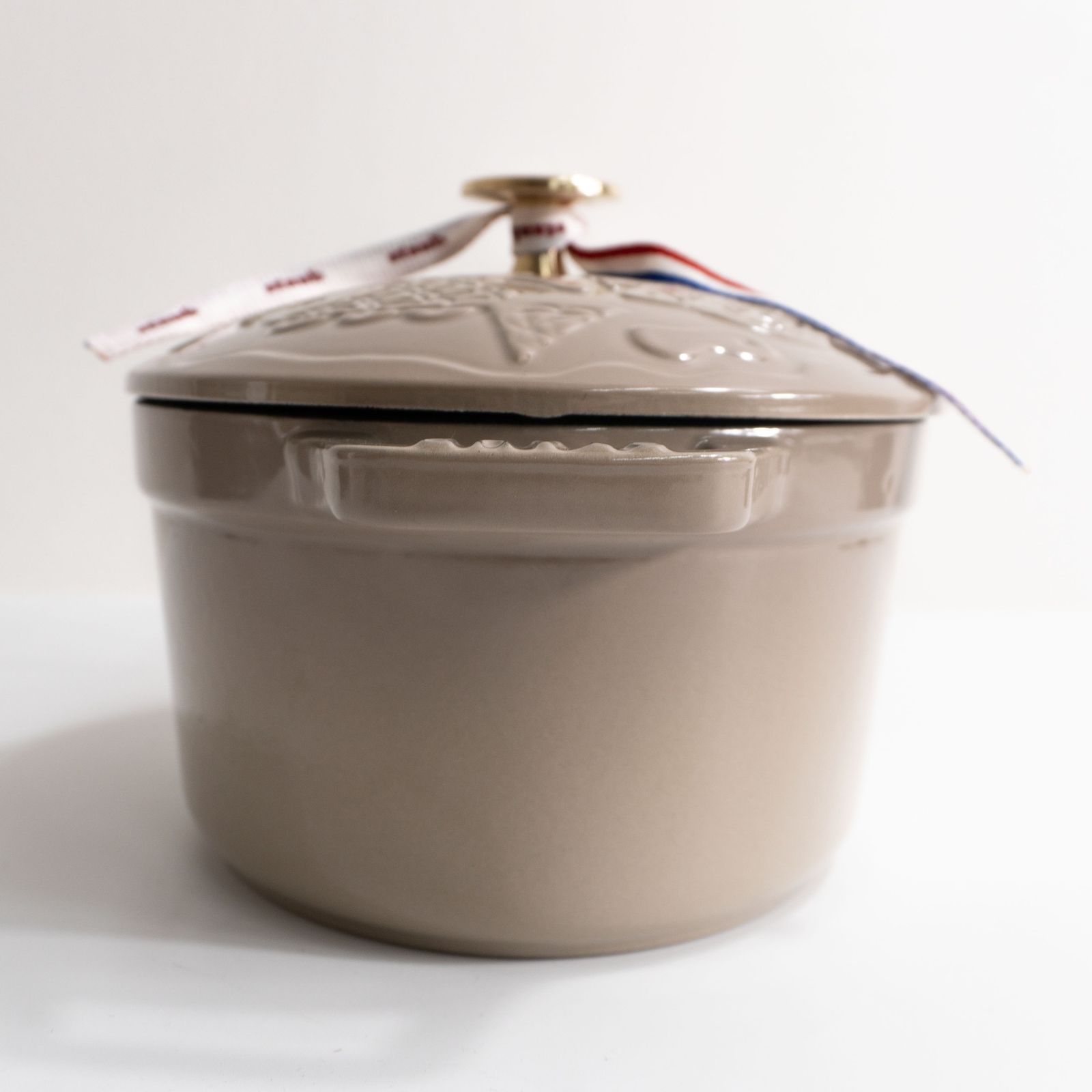 未使用品】mina perhonen×STAUB【ココットオーシャン オーバル リネン