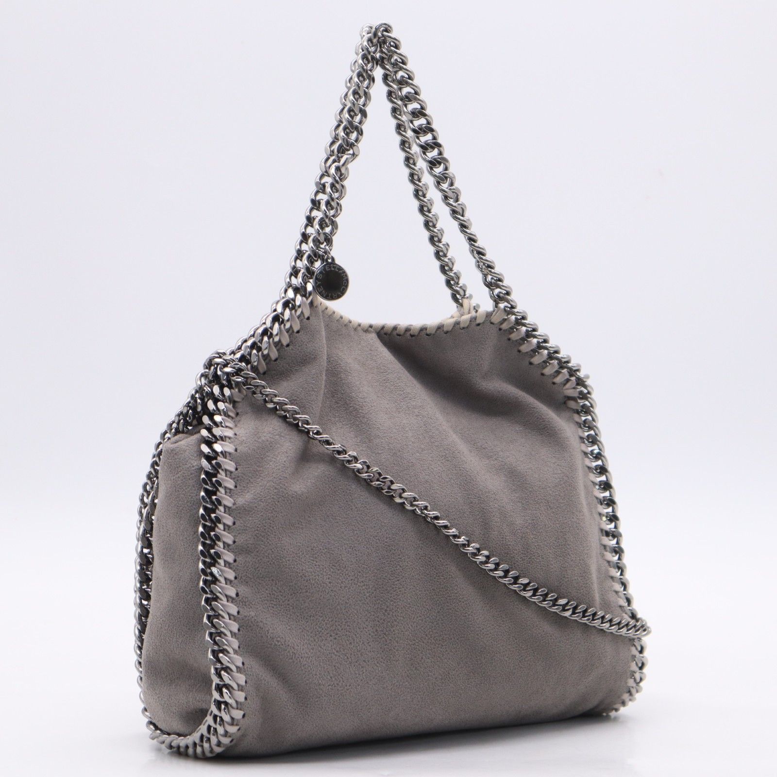★3日以内返品可★ 美品 Stella McCartney ステラマッカートニー レザー ファラベラ ミニ チェーンショルダーバッグ 391698 ショルダーバッグ グレー レザー レディース