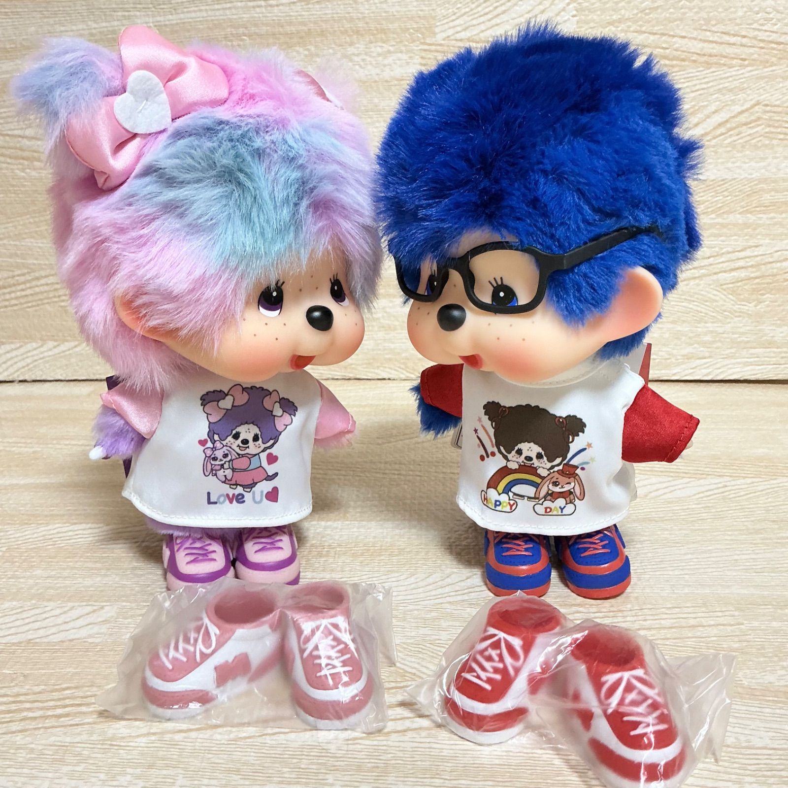［新品・正規品］香港限定　モンチッチ　パステルカラー　タイダイ　2体セット739974 739981