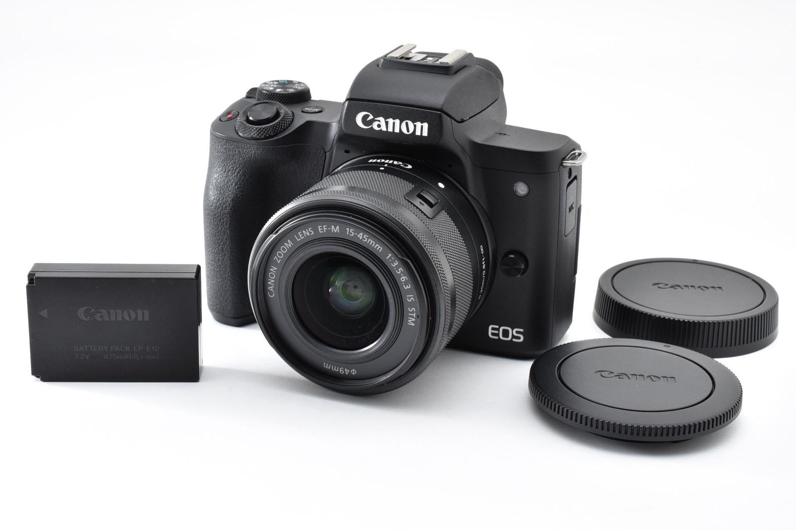 【返品保証】良品｜Canon キヤノン EOS Kiss M2 ボディ ブラック レンズキット《ショット数：2000回以下》 #C260825-12