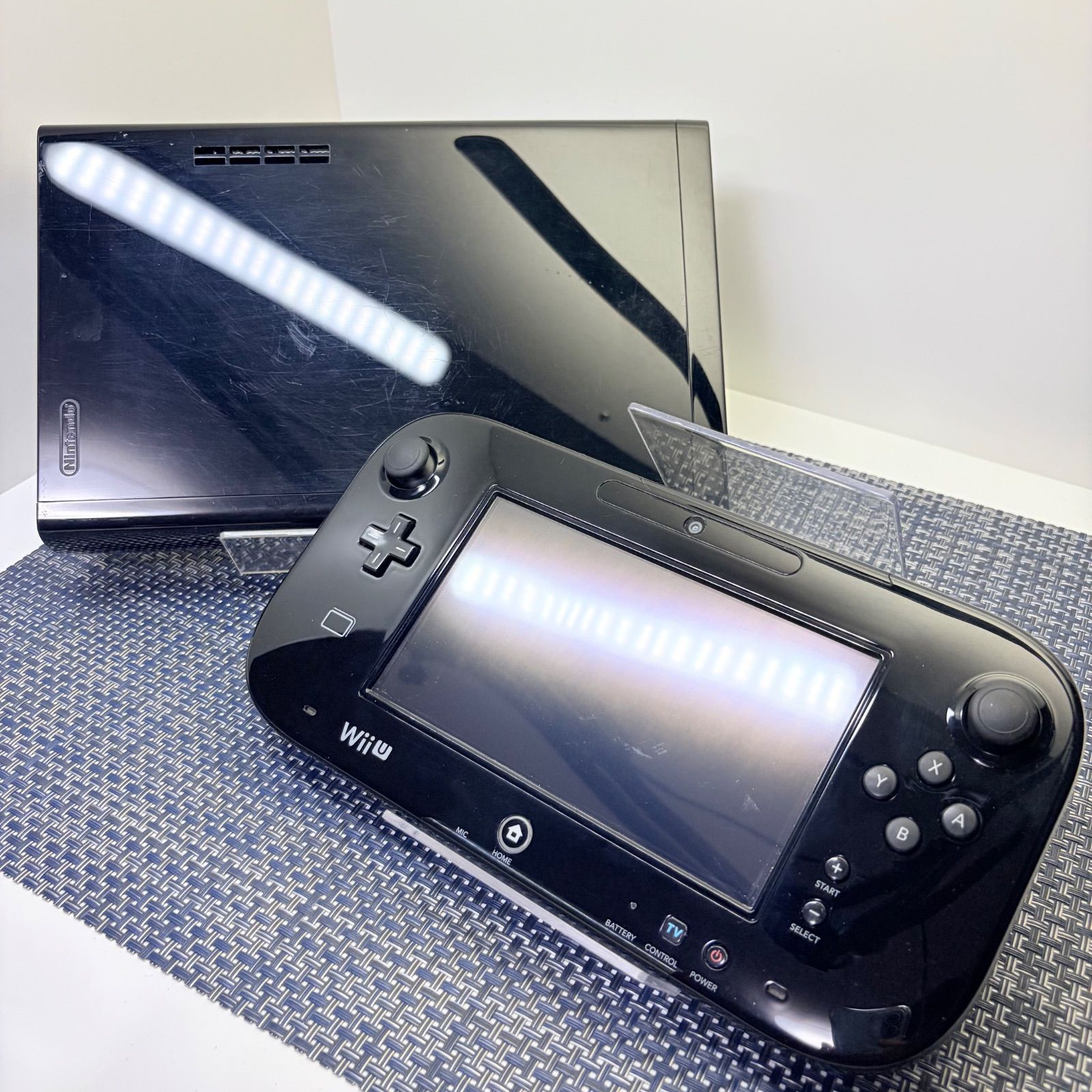 動作確認済】WiiU 本体セット 32GB ブラック 黒色 ff - メルカリ