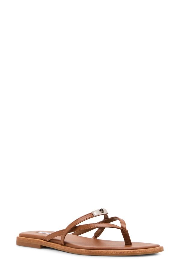 スティーブ マデン レディース シューズ サンダル Steve Madden Catalina Flip Flop Women TAN LEATHER タン