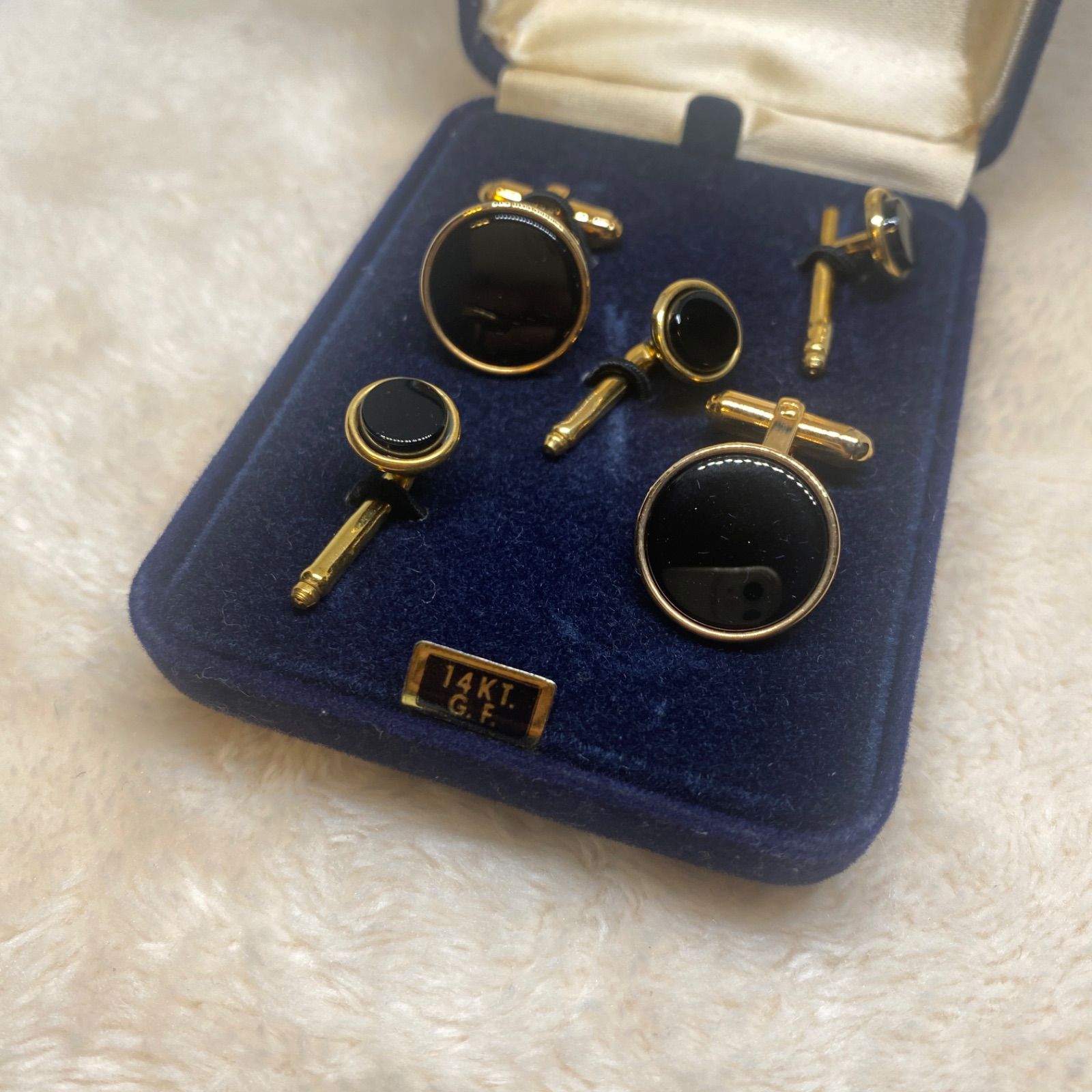 ブルックスブラザーズ Brooks Brothers 14KT,G,F 黒石 カフス