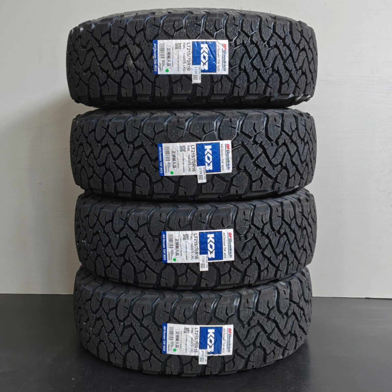 半年使用 ジムニー シエラ 純正ホイール BFGoodrich KO3 ノマド ジムニーノマド / ワイド / シエラ 16インチ タイヤセット BFGoodrich