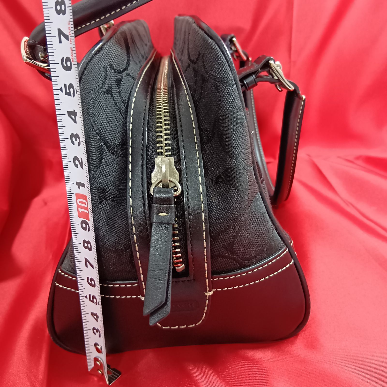 美品✨コーチ ハンドバッグ シグネチャー 8K05 ミニボストン キャンバス 黒 COACH 8K05 シグネチャー ミニボストン 黒 コーチ ☆ - メルカリ