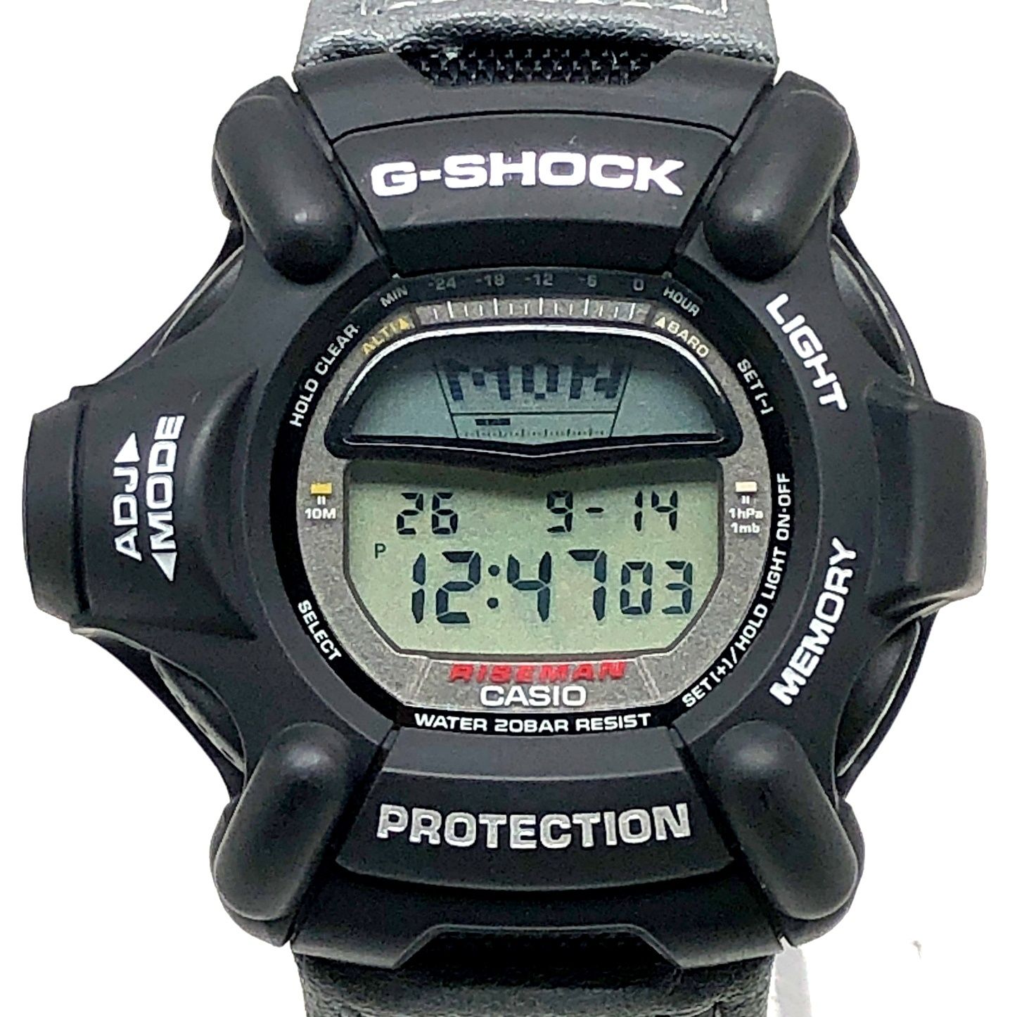 G-SHOCK G-SHOCK DW-9100ZJ-1T 라이즈맨 라이즈맨 남성용 블랙 트윈 센서 이카루스 EL 1997/10년에 출시되었습니다.