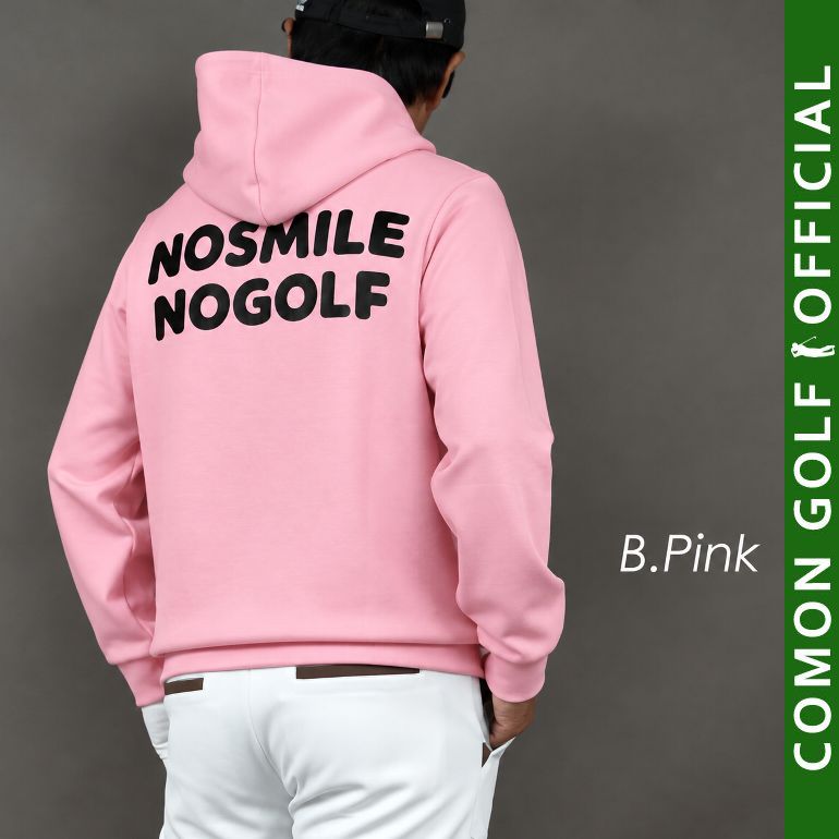 新品【COMONGOLF/コモンゴルフ】NO!SHANKシリーズ エアーポンチ 軽量ストレッチ プルオーバーフーディー/B.ピンク(CG-LT6161)M L XL XXL XXXL ゴルフウェア 長袖 春秋 トップス ゆとり リラックス 背面グラフィック