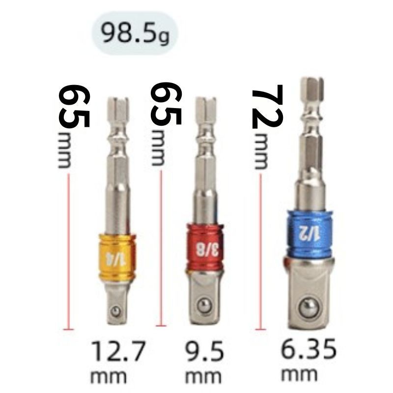 ⛵ソケットアダプター 6点セット 変換 アダプタ 六角軸 インパクト ドライバー ビット ホルダー 延長6角軸 電動 ドリル 工具 DIY作業 アタッチメント 鉄鋼 木工 thumbnail 2