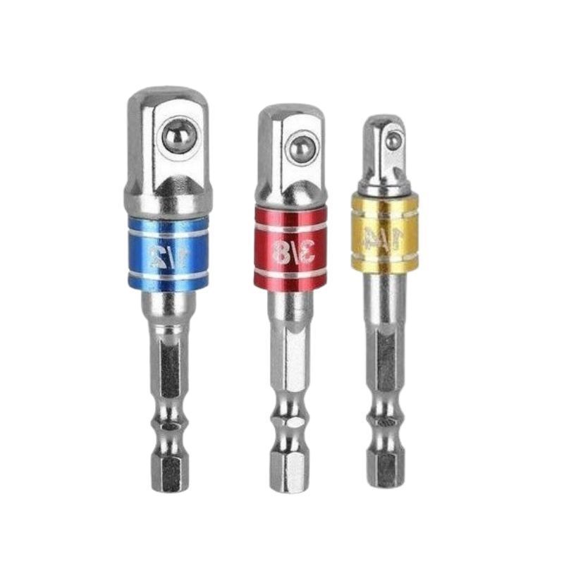 ⛵ソケットアダプター 6点セット 変換 アダプタ 六角軸 インパクト ドライバー ビット ホルダー 延長6角軸 電動 ドリル 工具 DIY作業 アタッチメント 鉄鋼 木工 thumbnail 5
